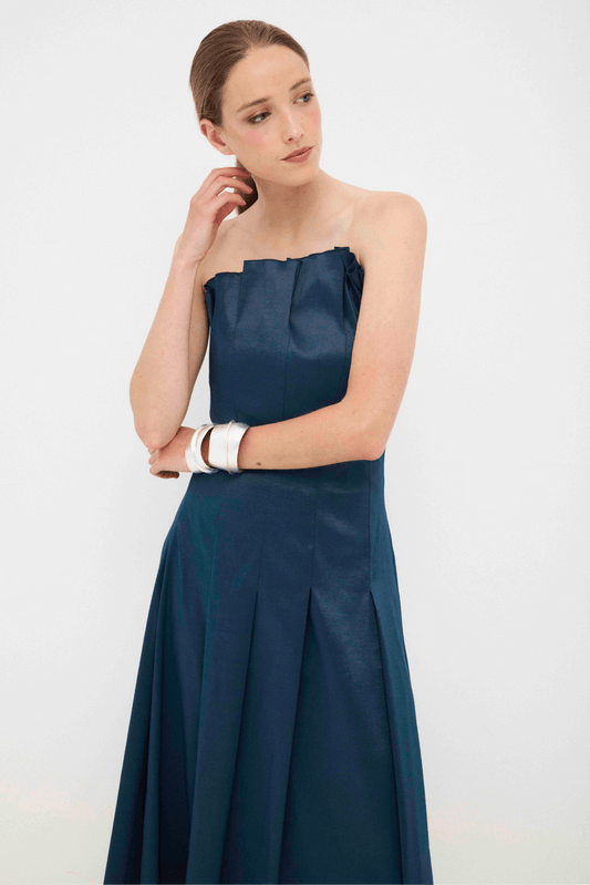 Vestido CORDELIA Azul Petróleo