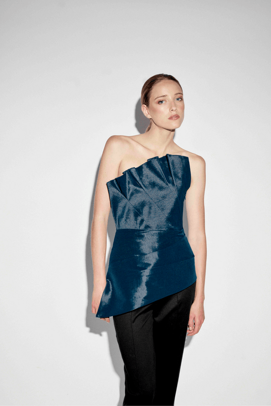 Top GISELLE Azul Petróleo