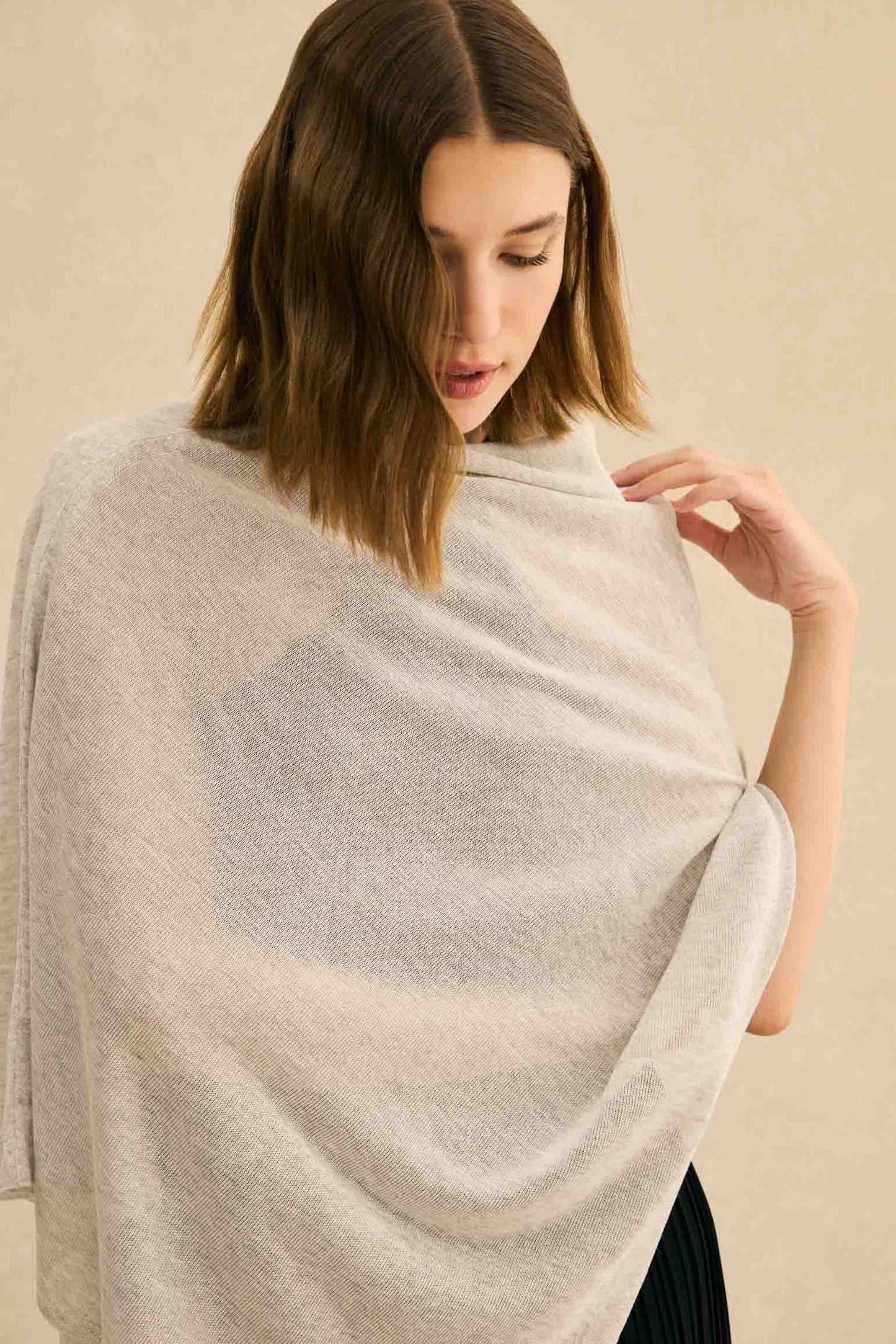 Poncho PUNTO Gris Perla - BIMANI