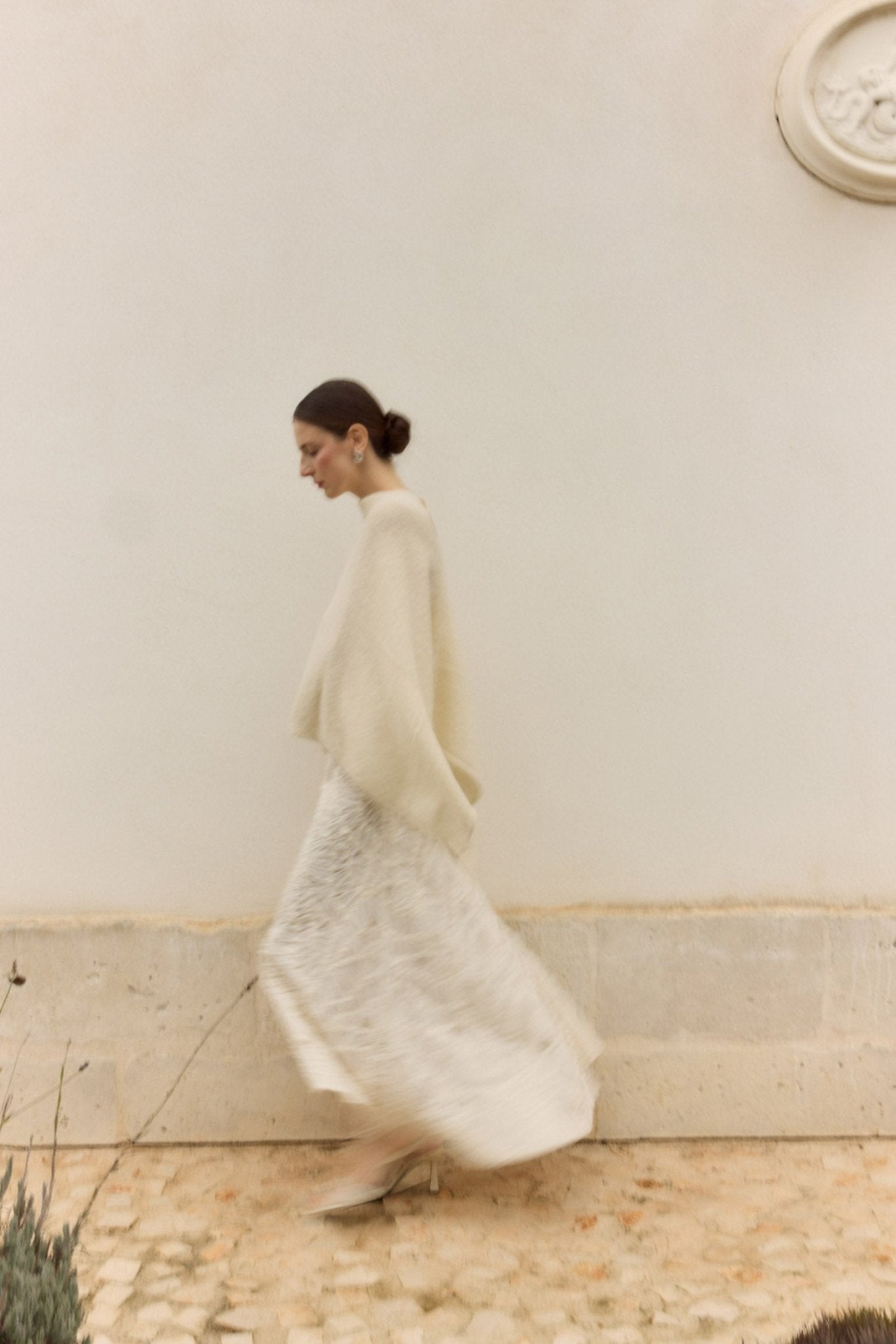 Poncho MOHAIR Blanco - BIMANI