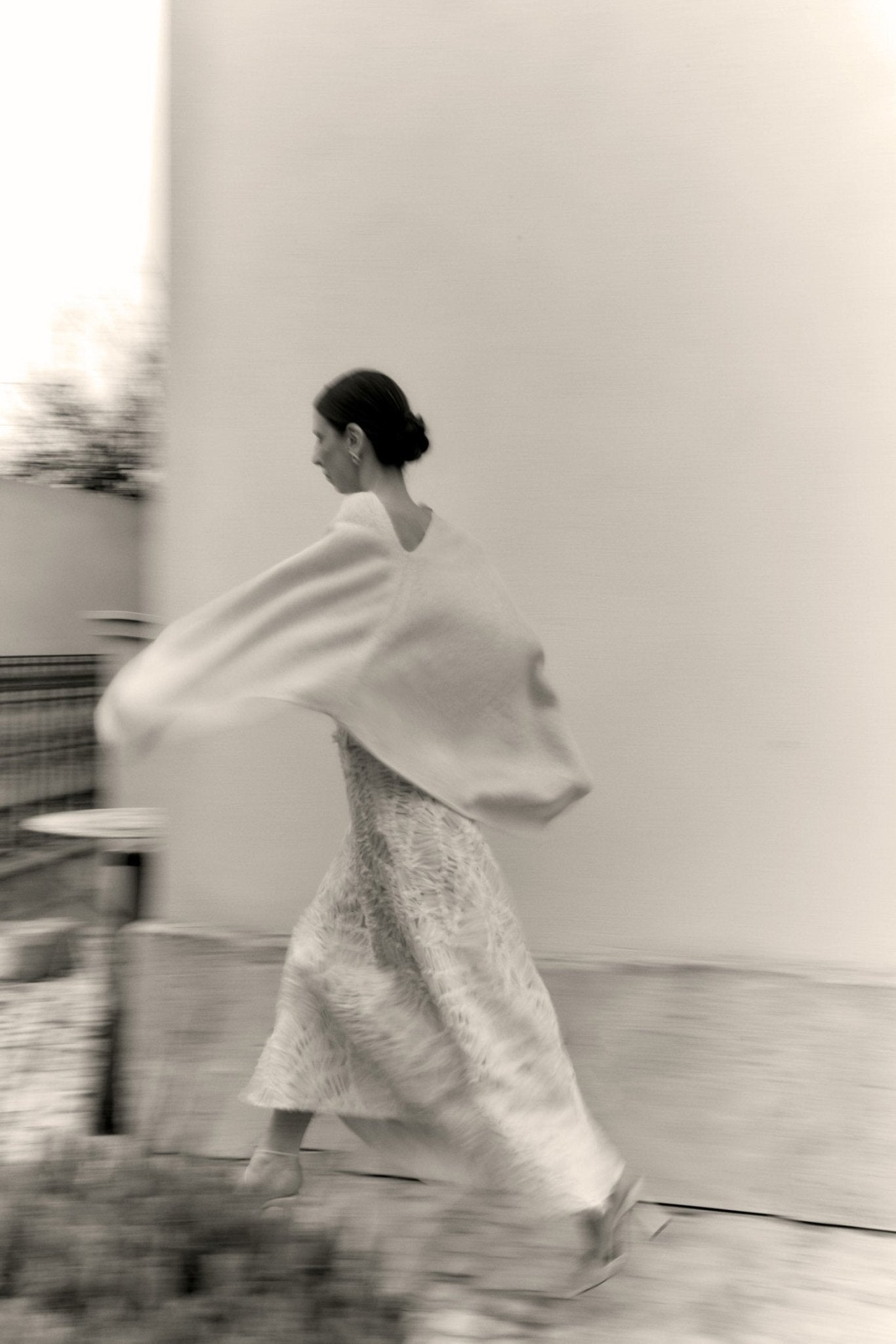 Poncho MOHAIR Blanco - BIMANI