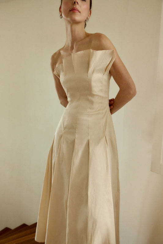 Vestido CORDELIA Crema - BIMANI