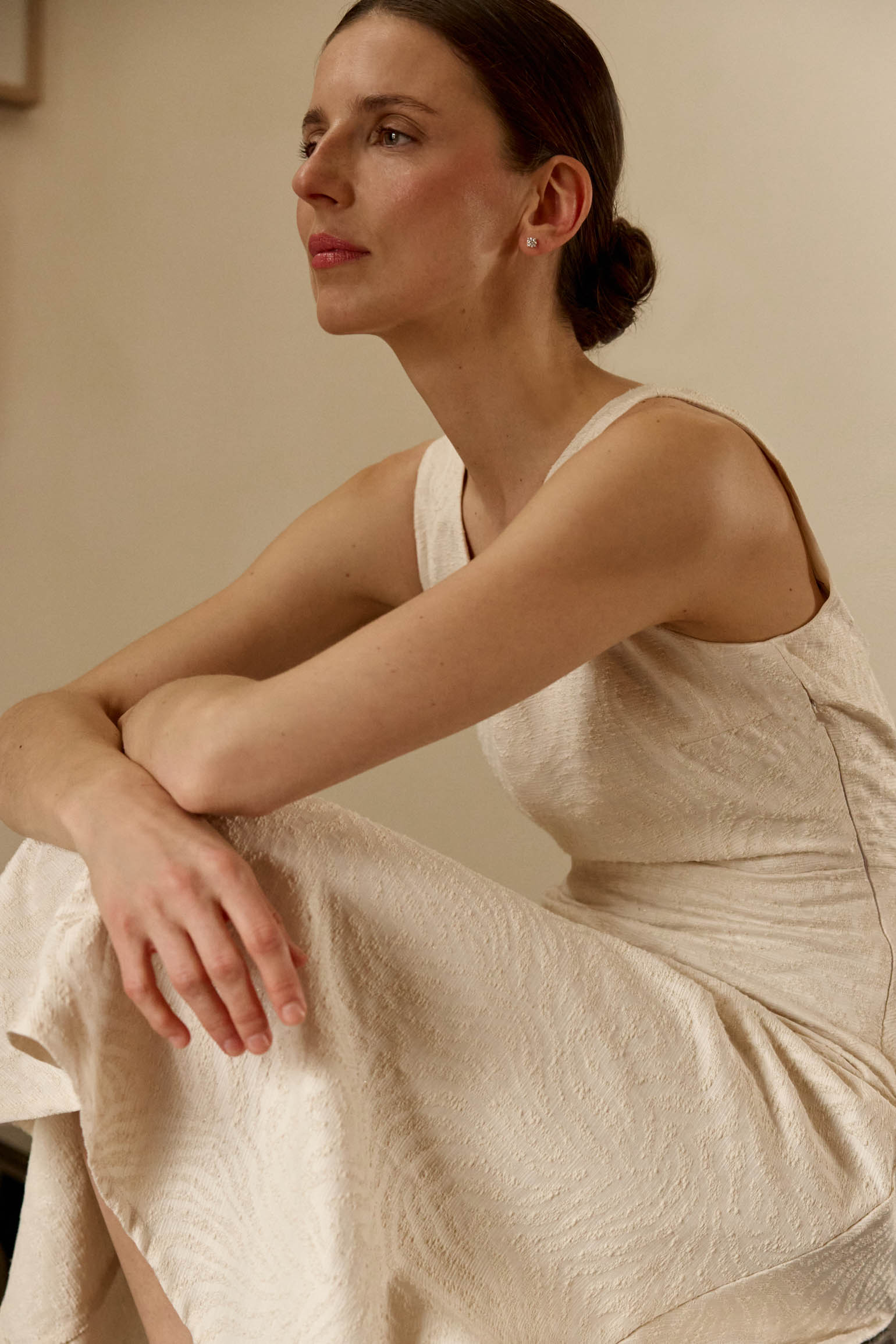 Vestido MIREIA Crema - BIMANI