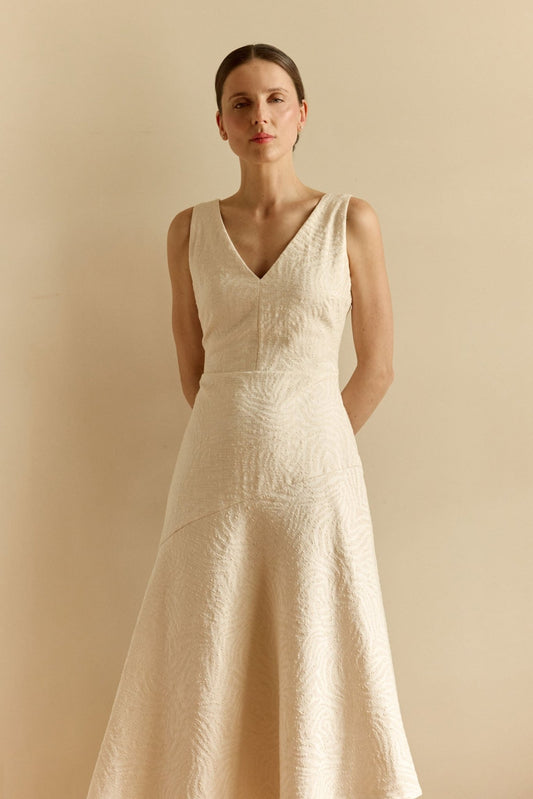 Vestido MIREIA Crema - BIMANI