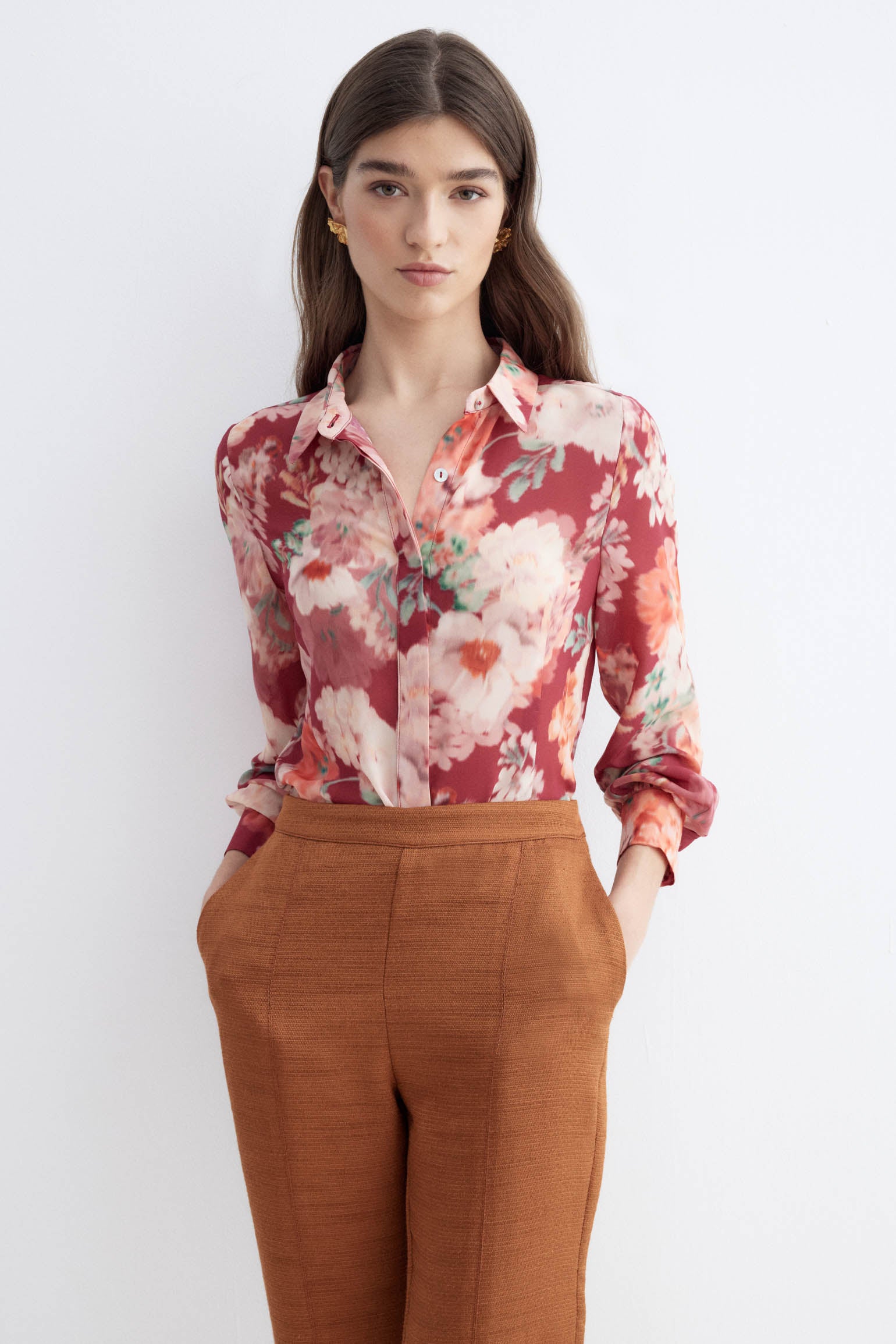 Blusa CHANTAL Print Rose - BIMANI