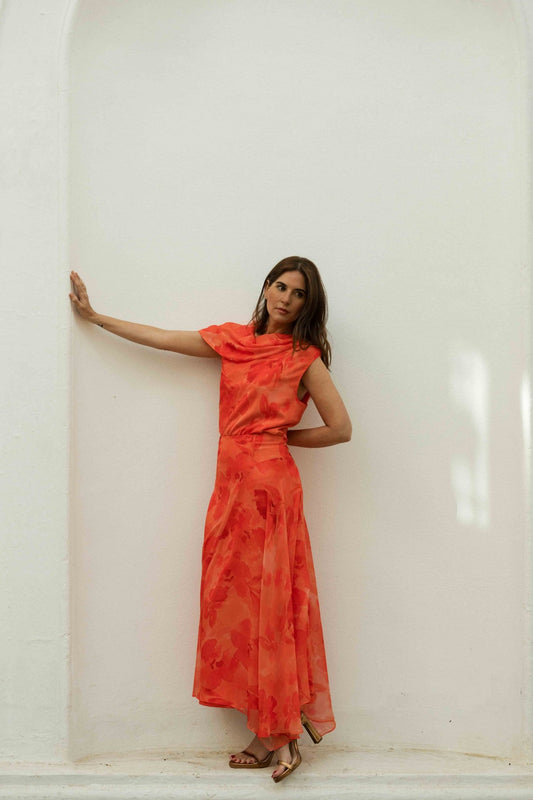 Falda MIRIAM Estampado Coral - BIMANI