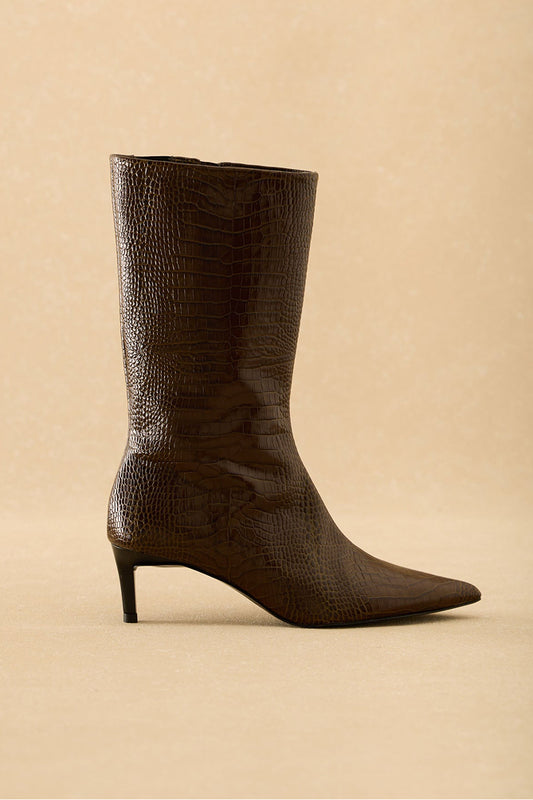 Botín LEONOR Textura Verde - BIMANI