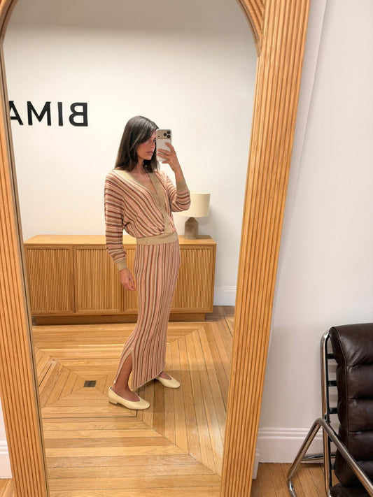 Jersey ZINIA Rayas Salmón - BIMANI