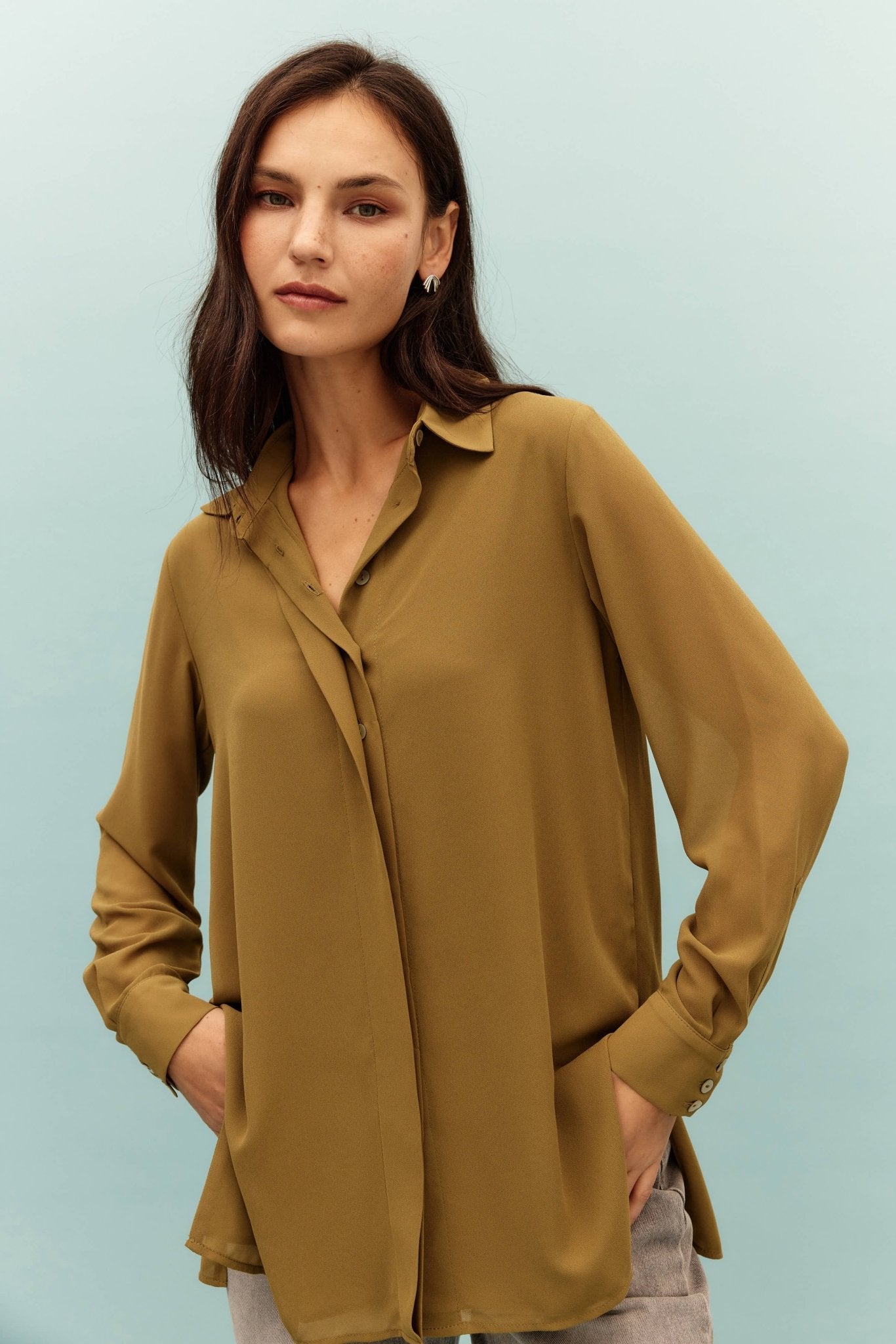 Blusa ESENCIA Verde Hojiblanca - BIMANI