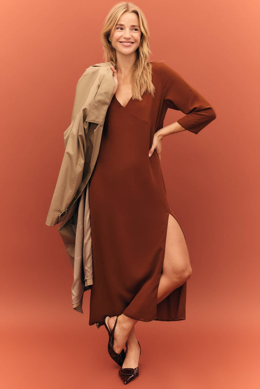 Vestido CAZA Ocre Godello - BIMANI