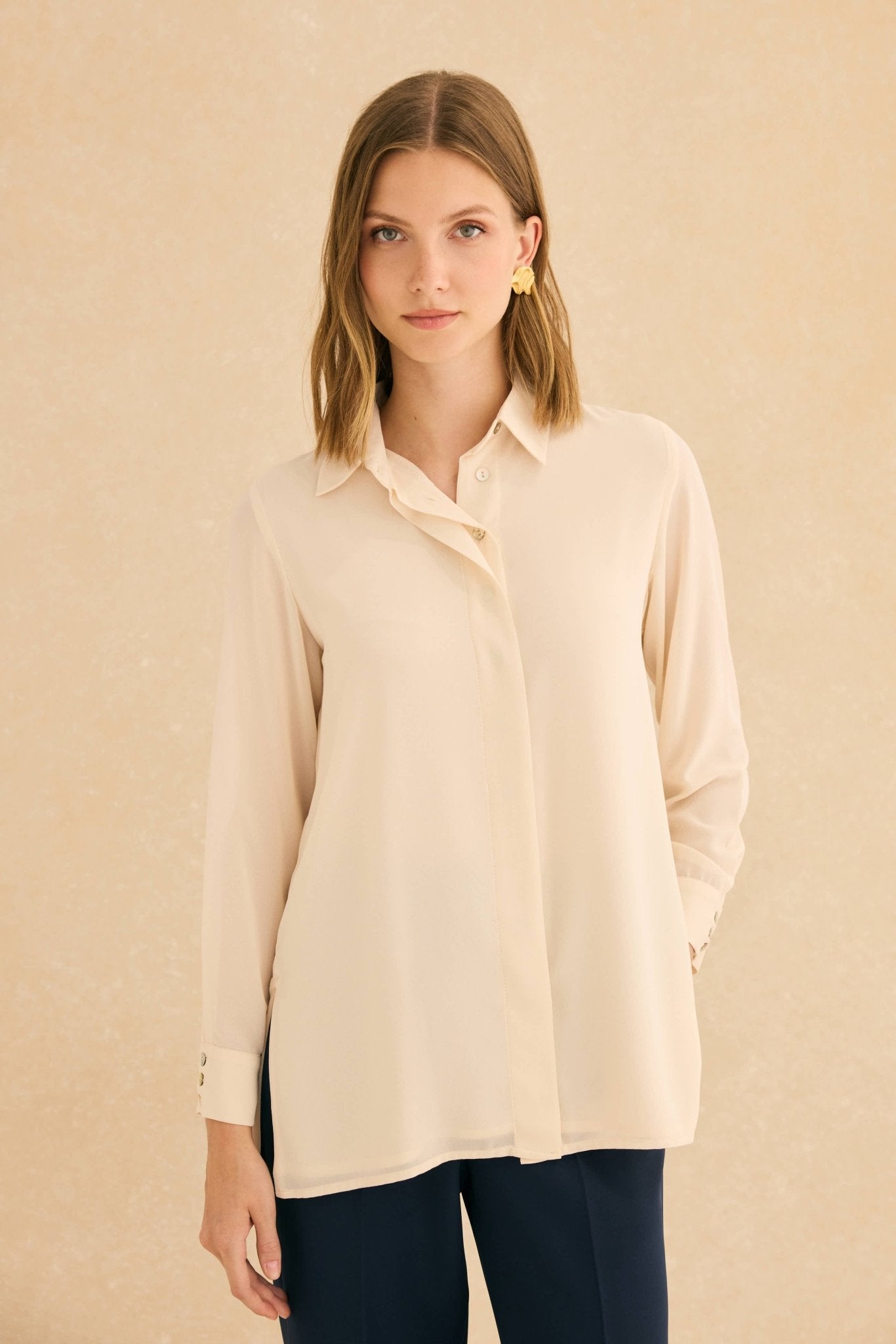 Blusa ESENCIA Beige Caliza - BIMANI