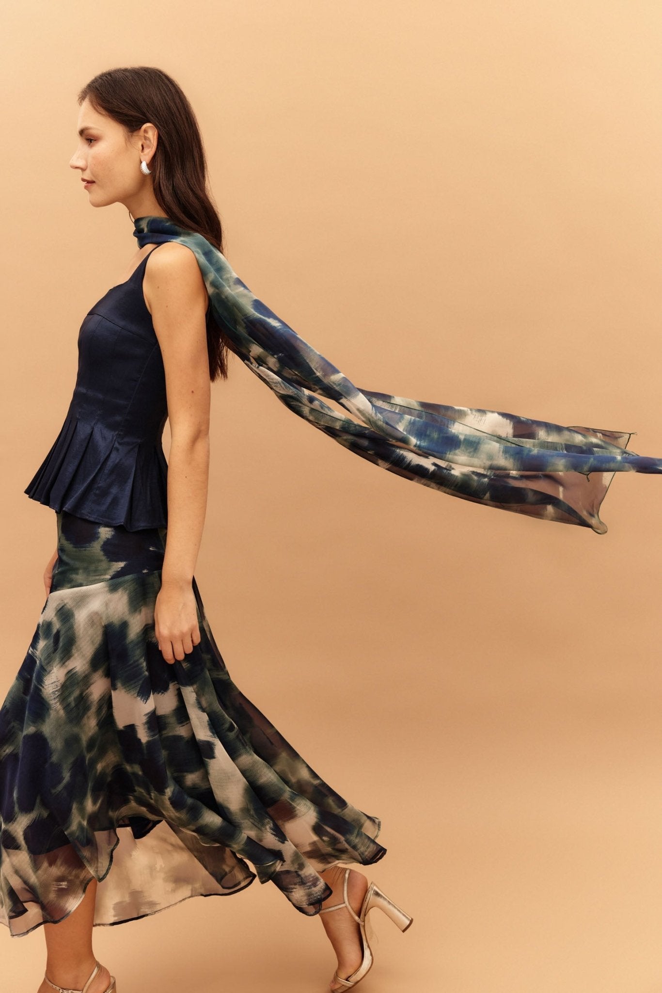 Fular NATI Estampado Azul - BIMANI