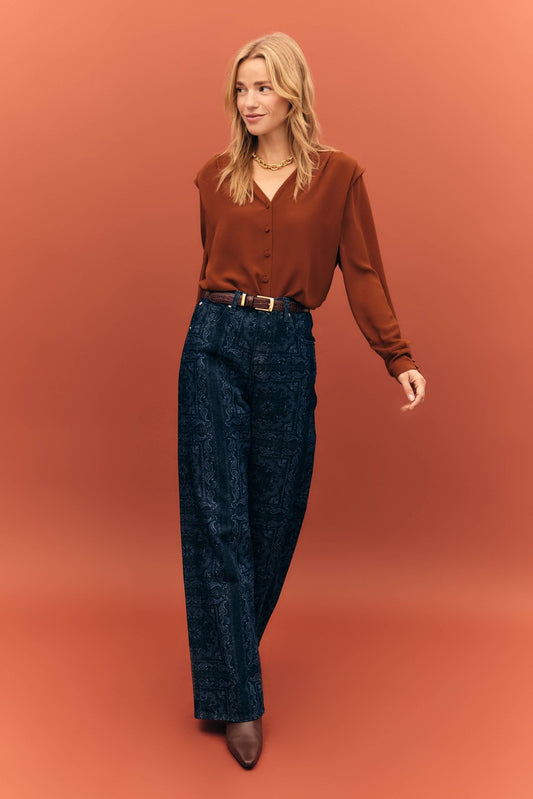 Vaquero MILANO Estampado Azul - BIMANI