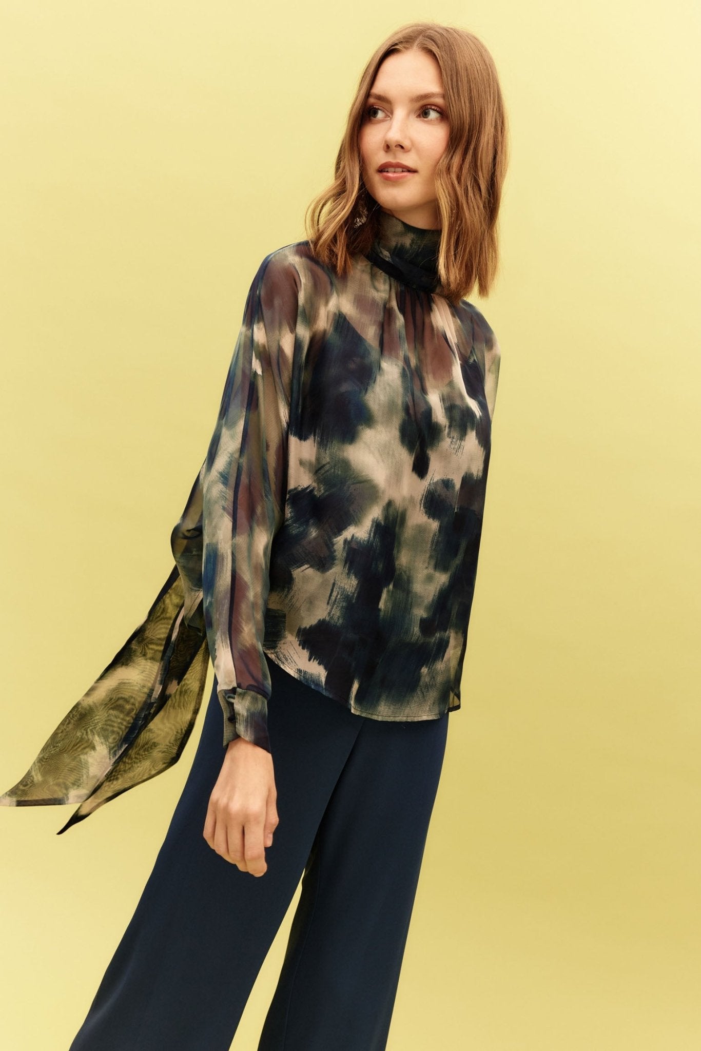 Blusa MIRANDA Estampado Azul - BIMANI