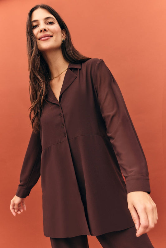 Blusa CINER Marrón Cacao - BIMANI