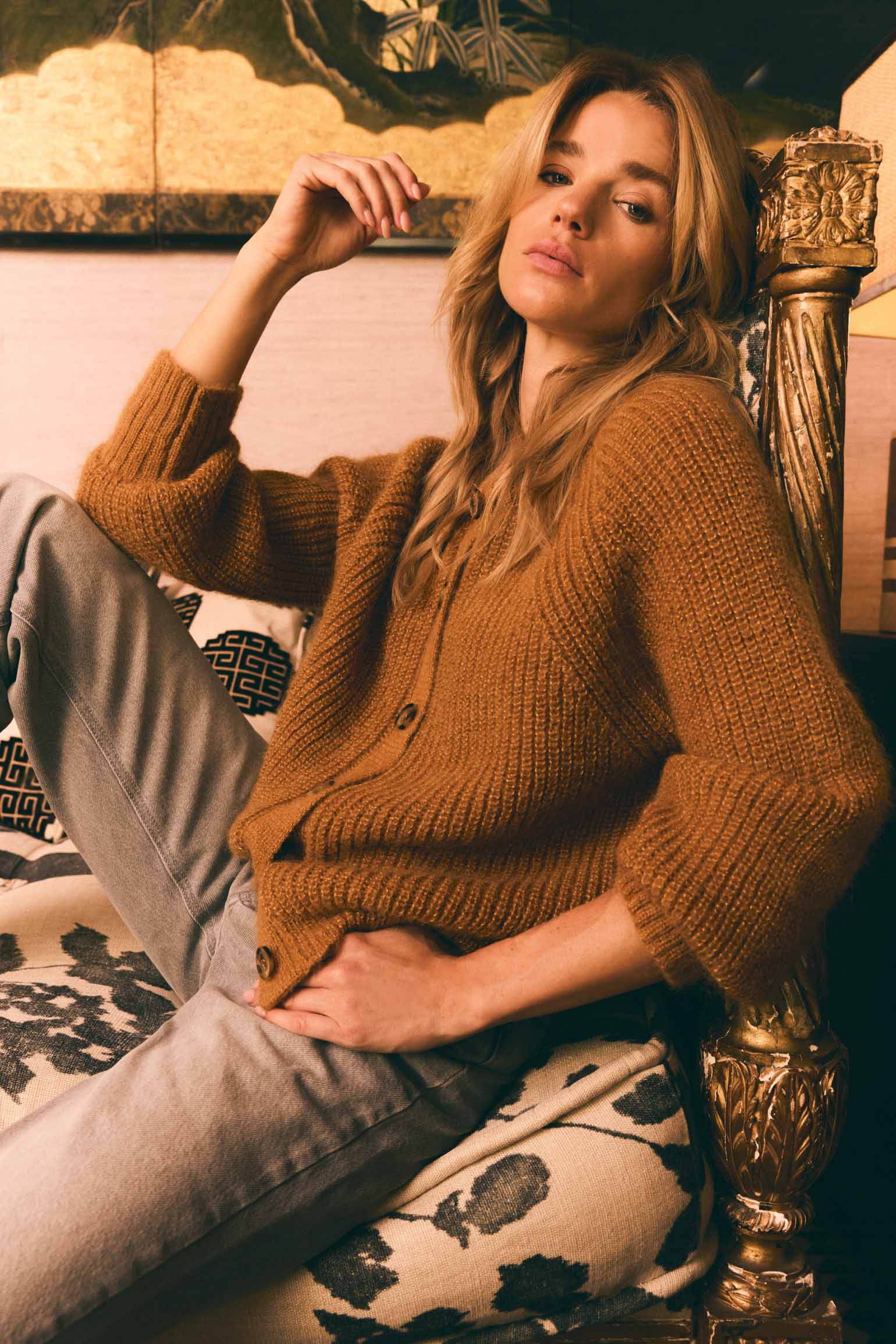 Cardigan BESSIE Mostaza - BIMANI