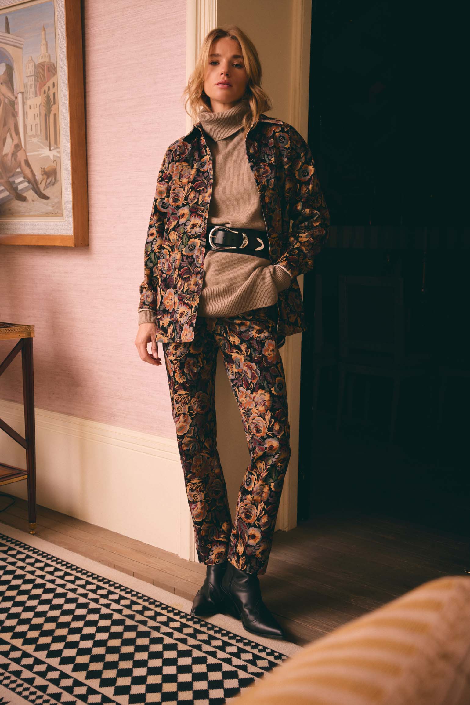 Pantalón LONDON Estampado Negro - BIMANI