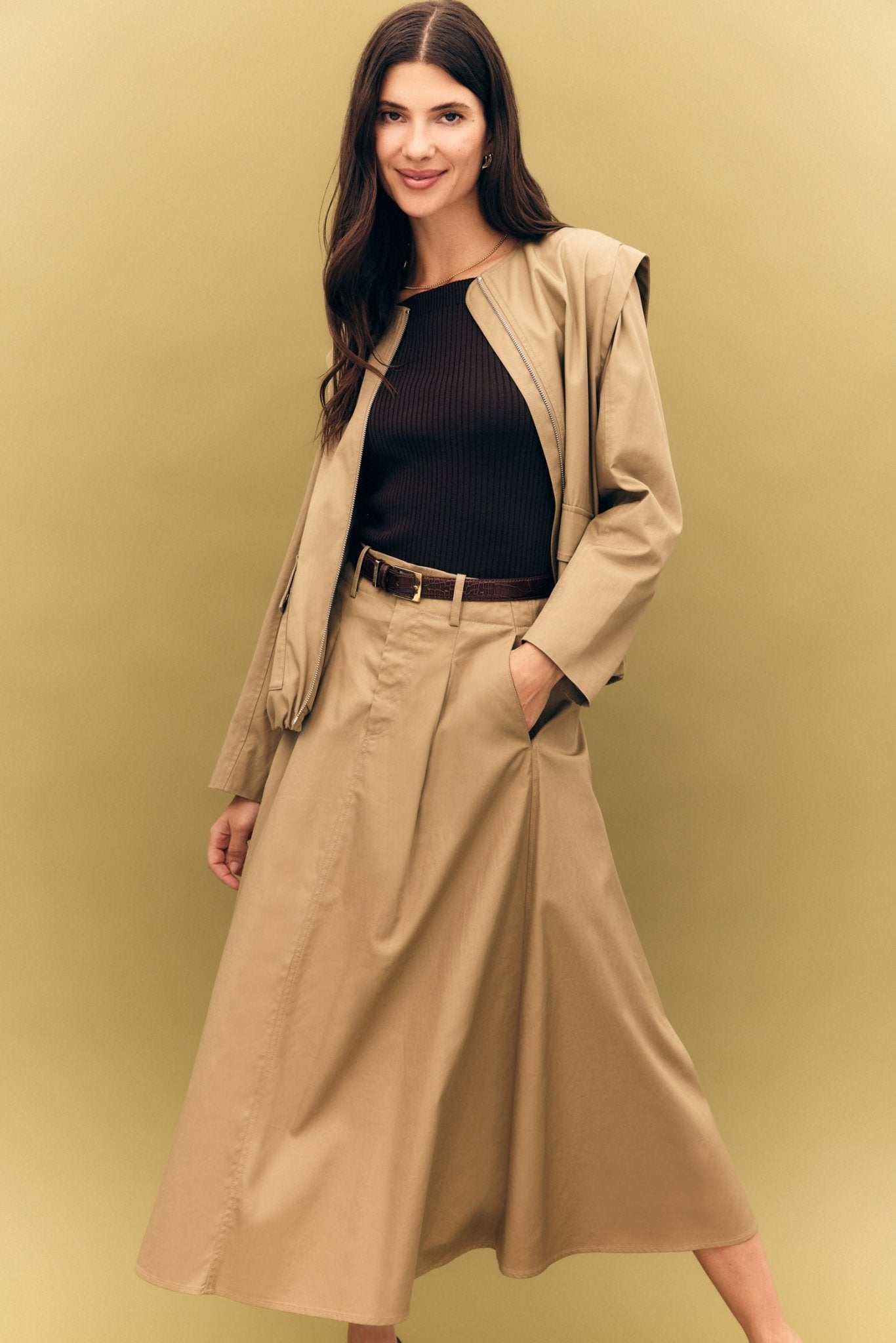 Falda SAVILE Beige - BIMANI