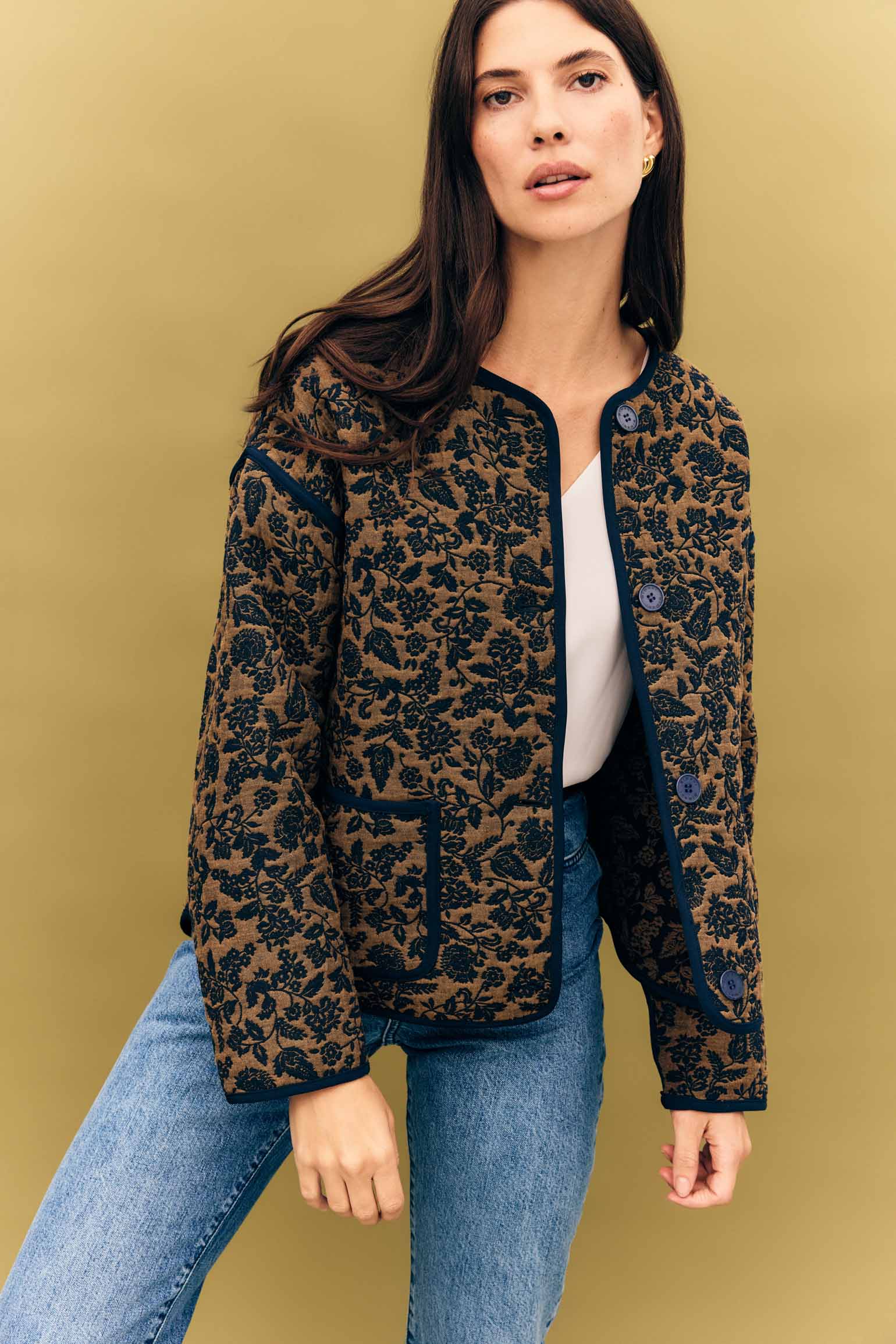 Chaqueta OLYMPE Estampado Azul - BIMANI