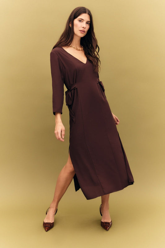 Vestido ABRAZO INVIERNO Marrón Cacao - BIMANI