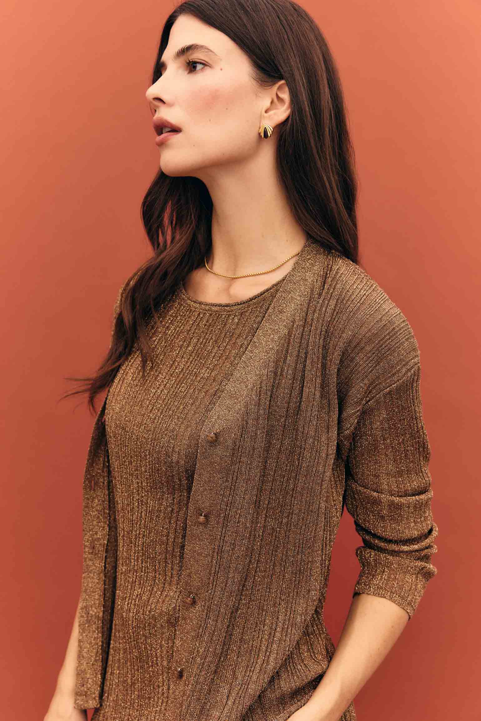 Cardigan DALIA Bronce - BIMANI