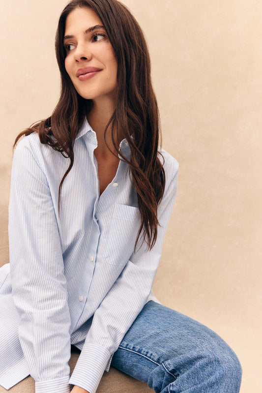 Camisa VINCI Rayas Azul - BIMANI