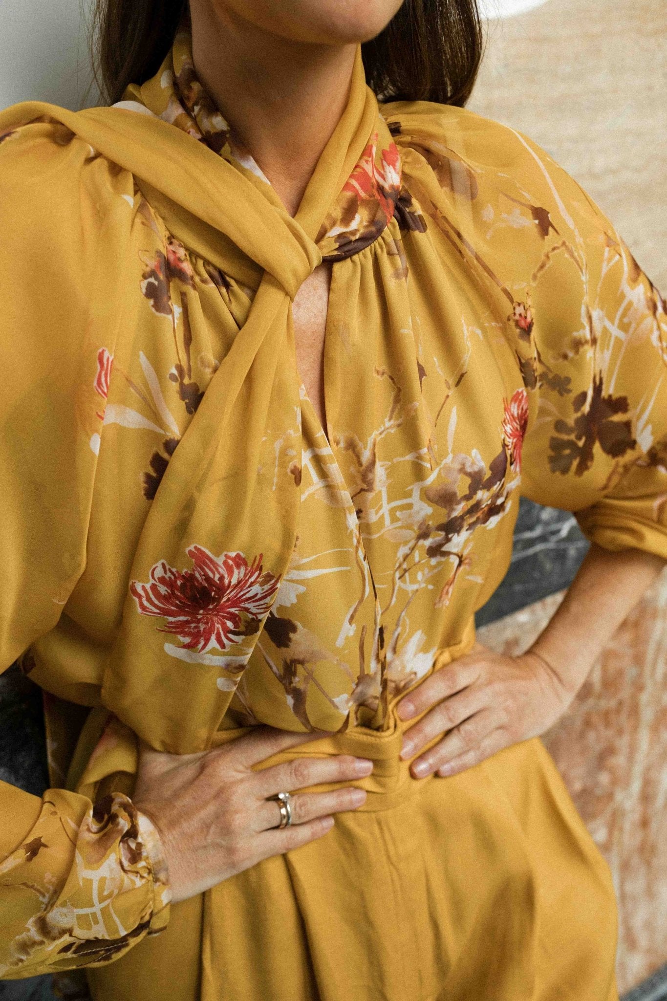 Blusa ÁFRICA Estampado Ámbar - BIMANI