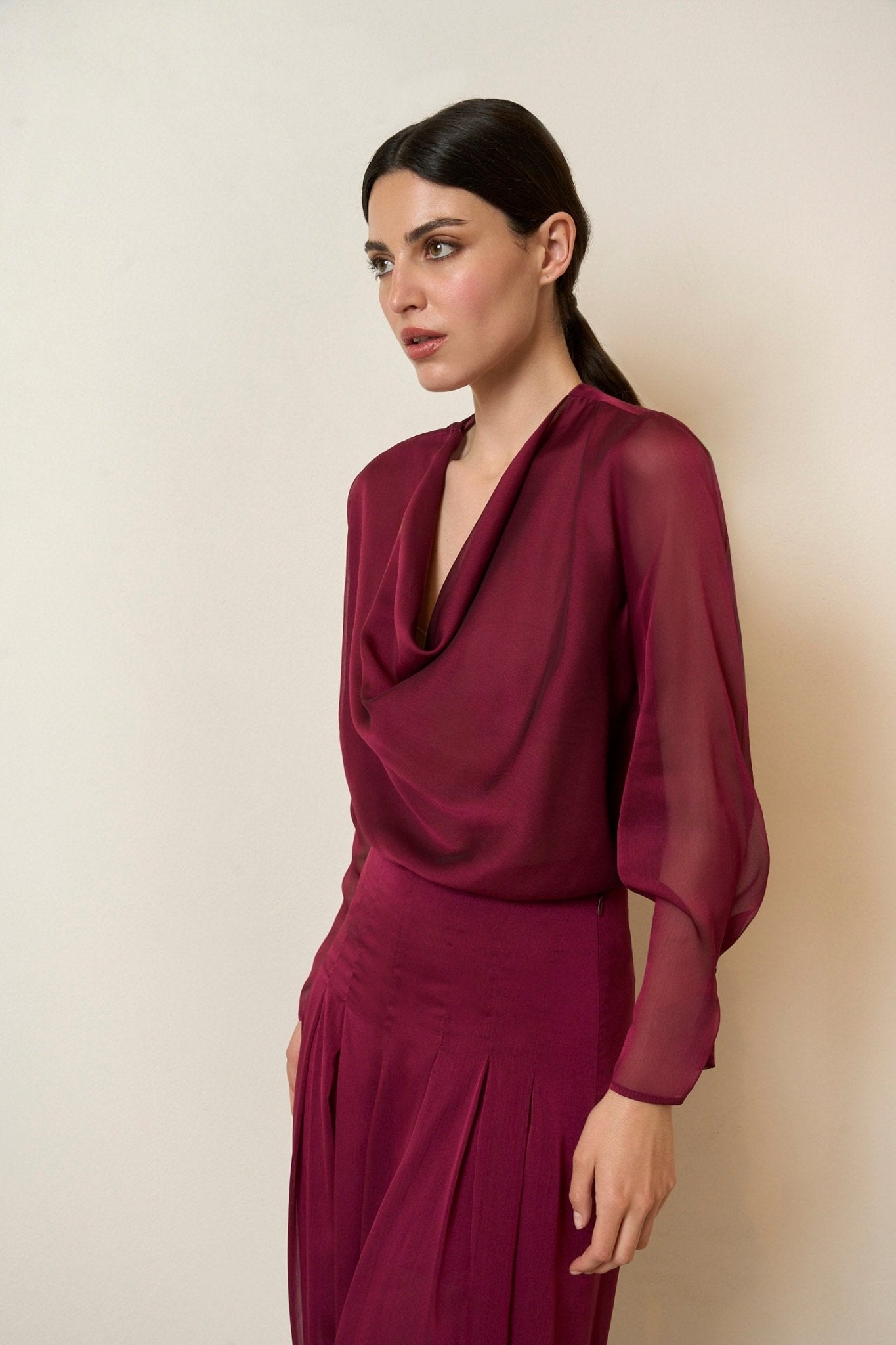 Blusa HELIANE Cereza Árida - BIMANI