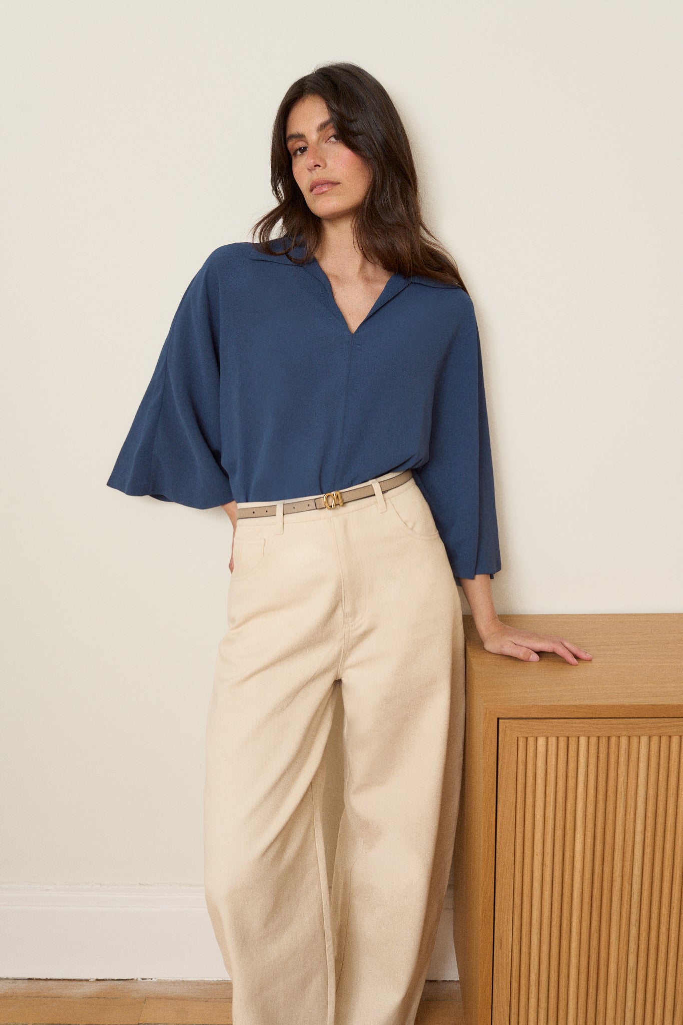 Blusa LUPE Azul Cantábrico - BIMANI