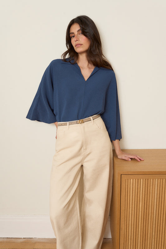 Blusa LUPE Azul Cantábrico - BIMANI