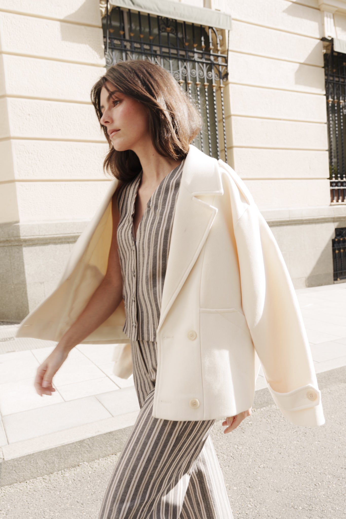 Chaqueta BASILE Beige - BIMANI