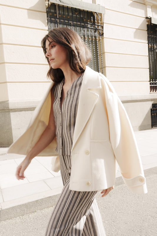 Chaqueta BASILE Beige - BIMANI