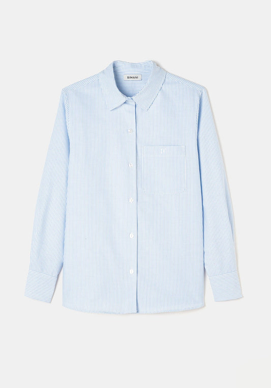 Camisa VINCI Rayas Azul - BIMANI