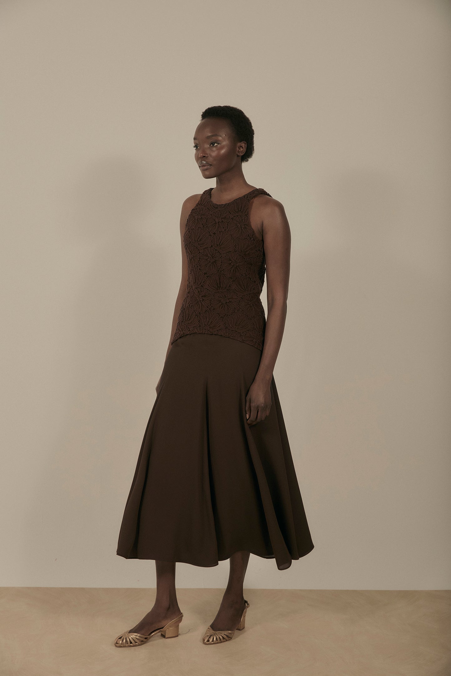 Vestido LATTE Marrón Cacao