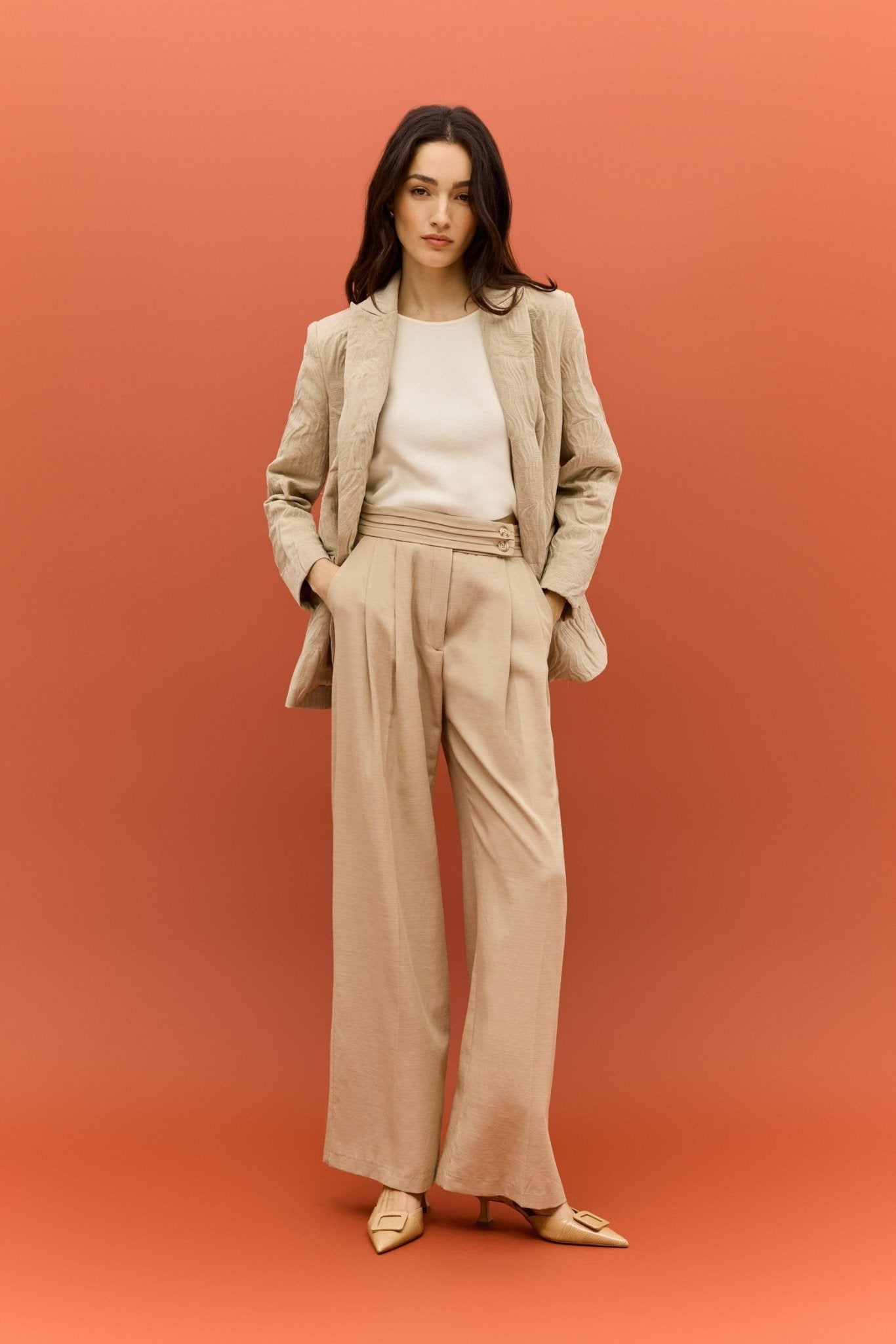 Blazer ANAGA Beige - BIMANI