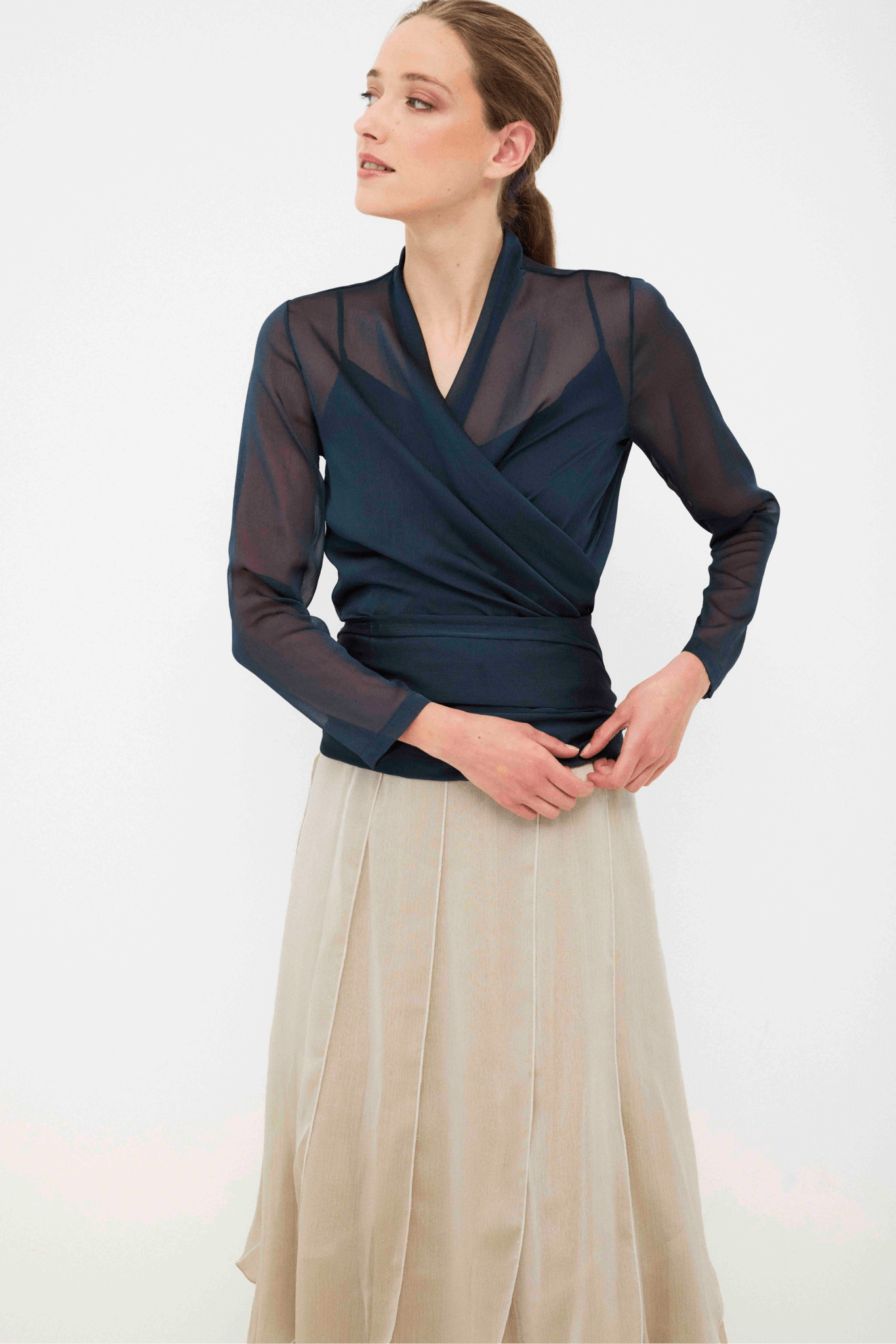 Blusa ADELA Azul Petróleo
