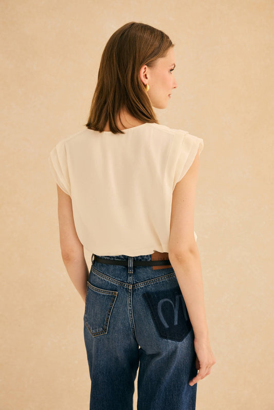 Blusa ANKARA Beige Caliza - BIMANI