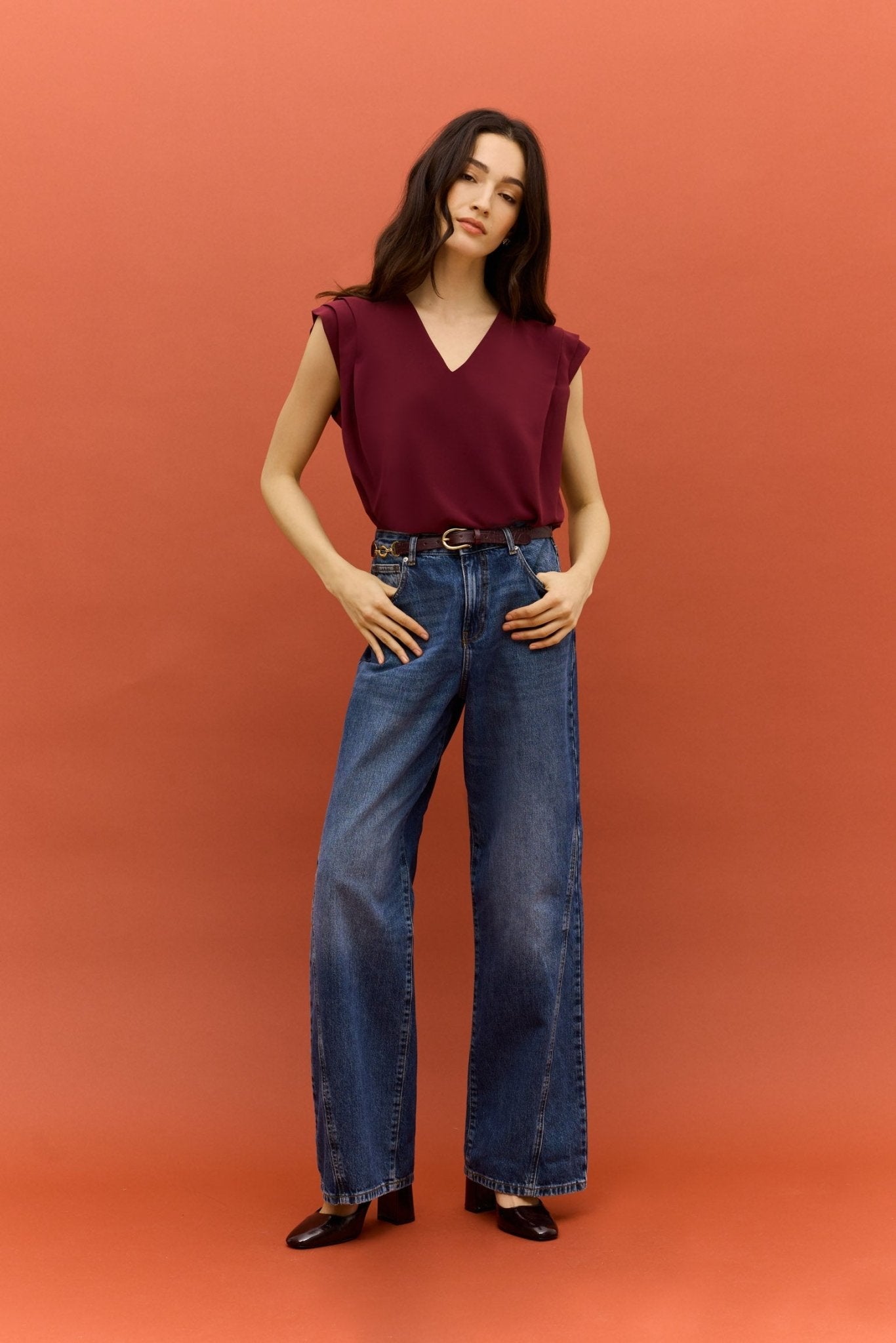 Blusa ANKARA Burdeos Monastrell - BIMANI