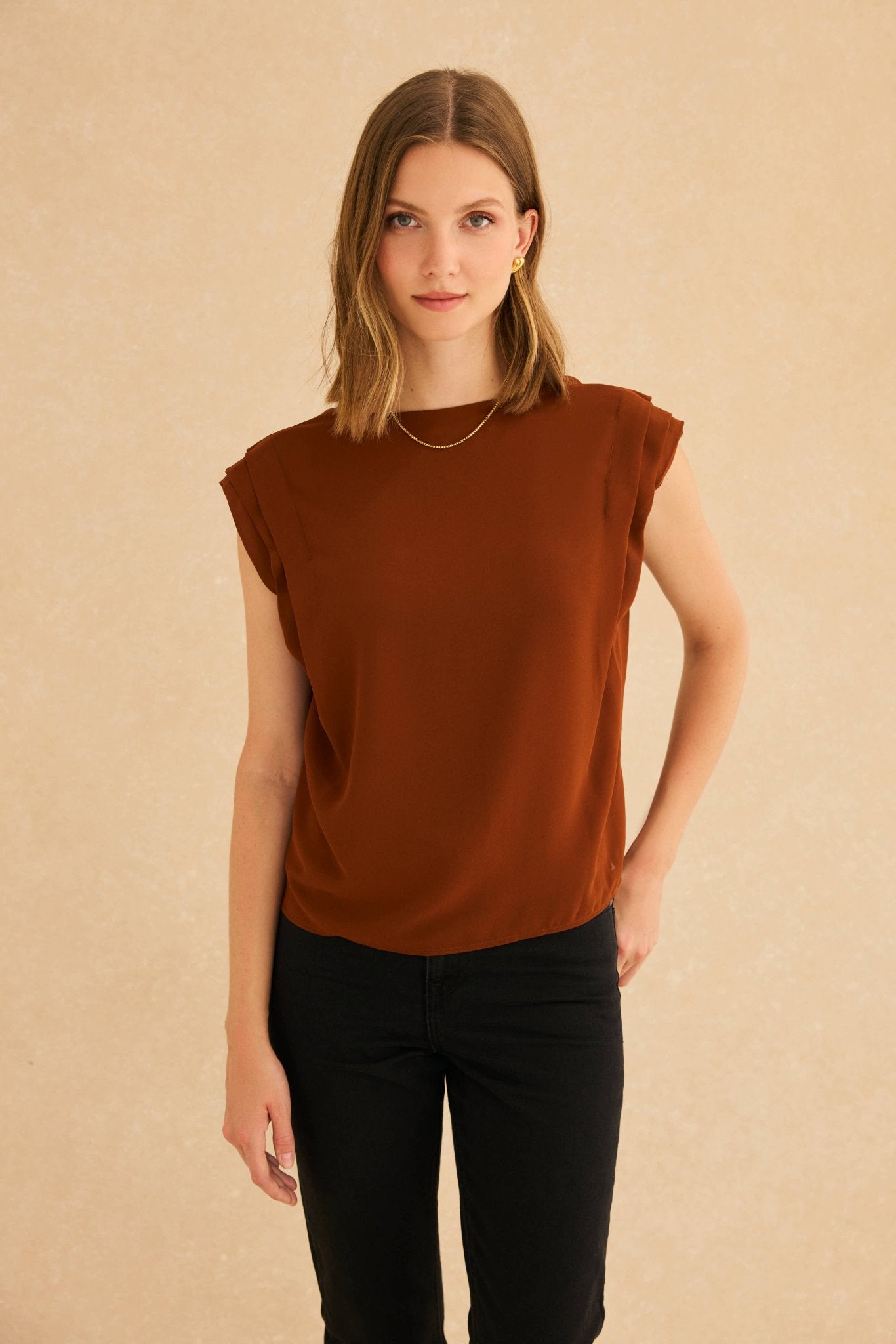 Blusa ANKARA Ocre Godello - BIMANI