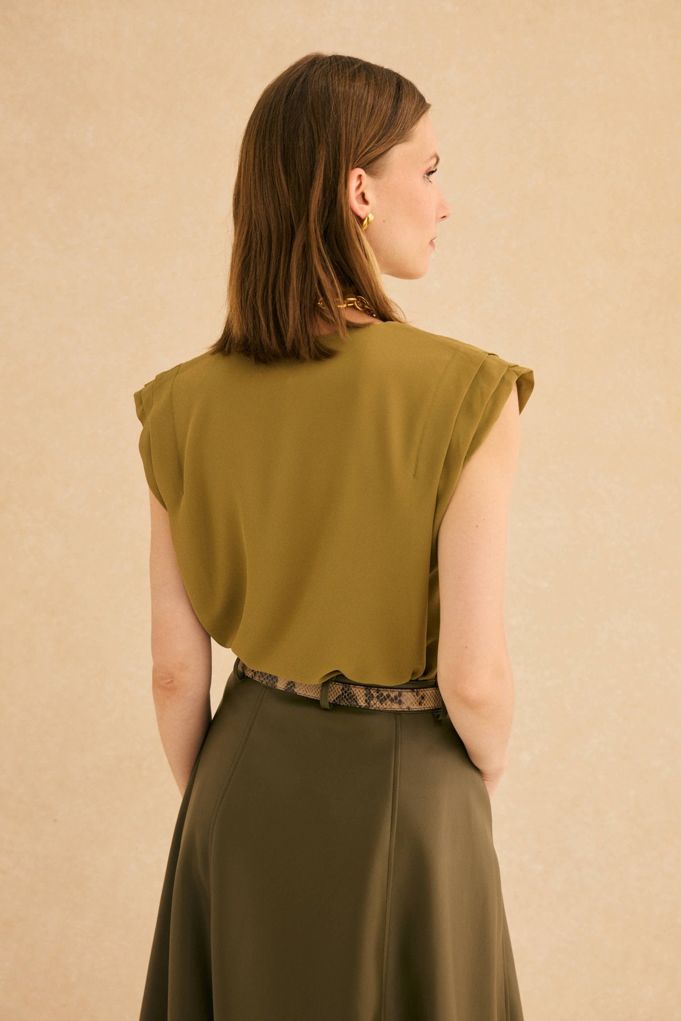 Blusa ANKARA Verde Hojiblanca - BIMANI