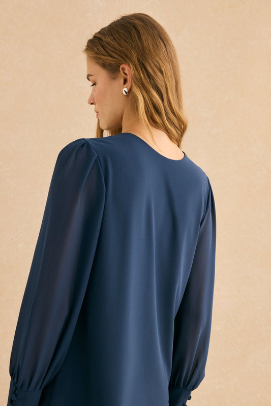 Blusa BALLESTA Azul Cantábrico - BIMANI