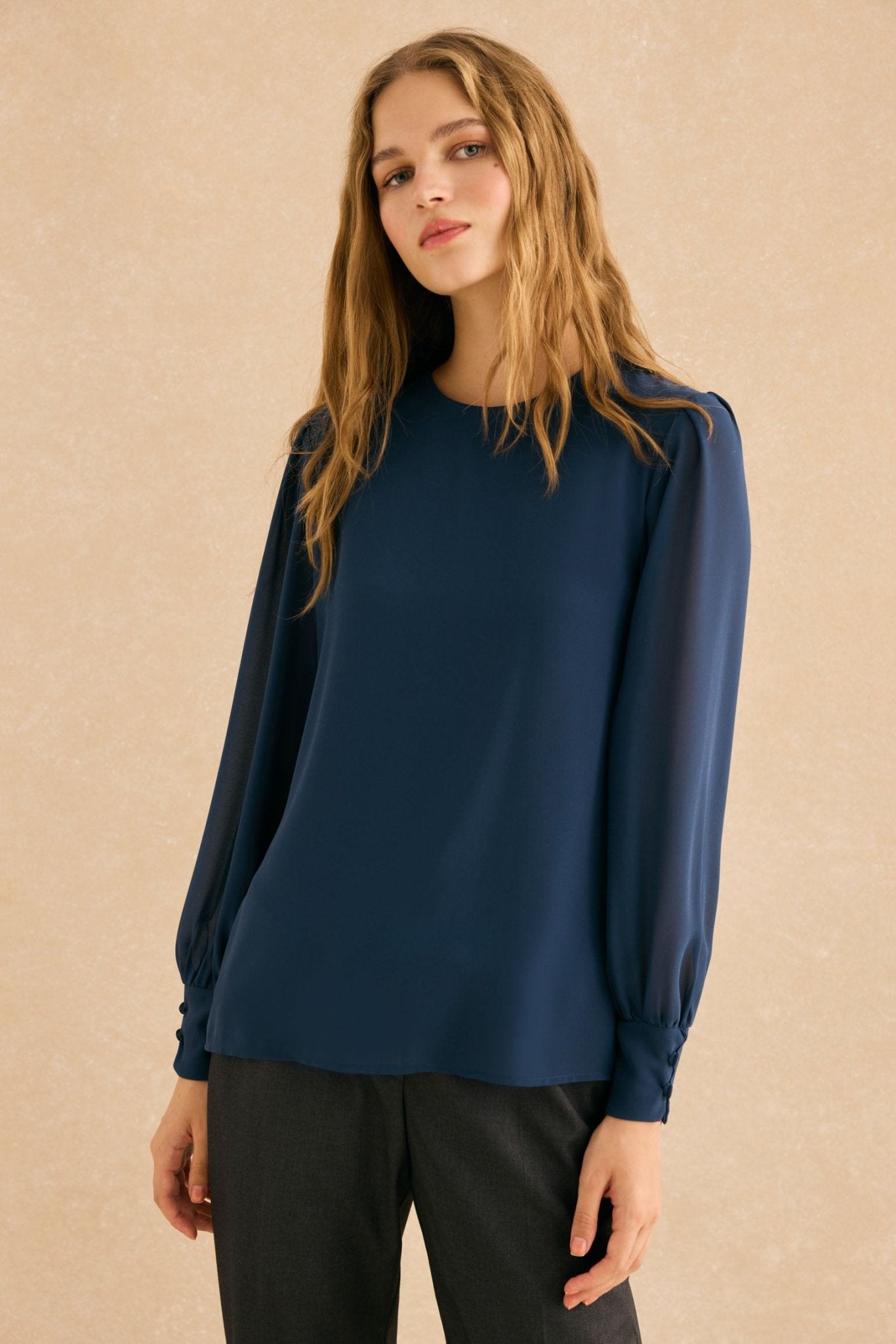 Blusa BALLESTA Azul Cantábrico - BIMANI