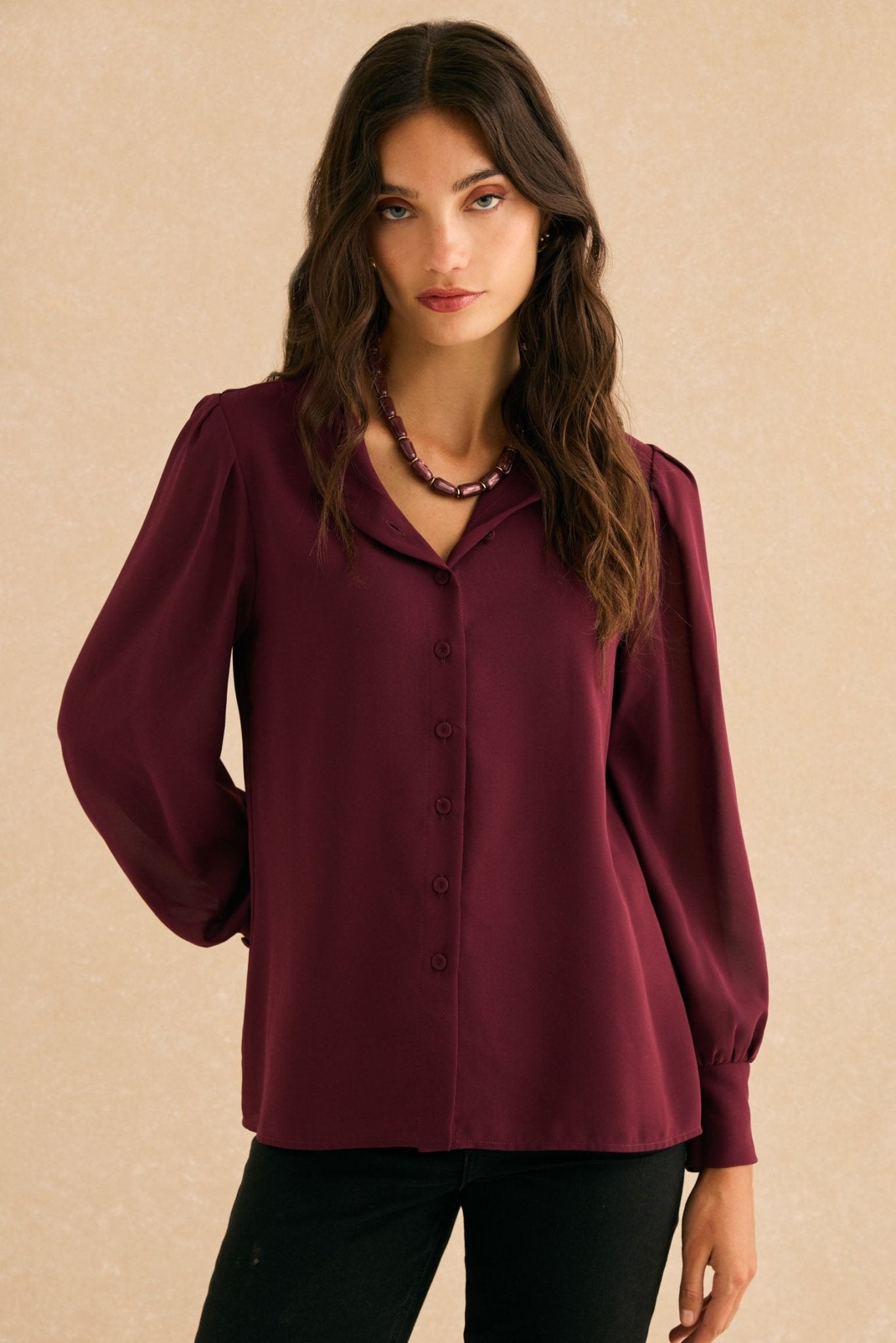 Blusa BALLESTA Burdeos Monastrell - BIMANI