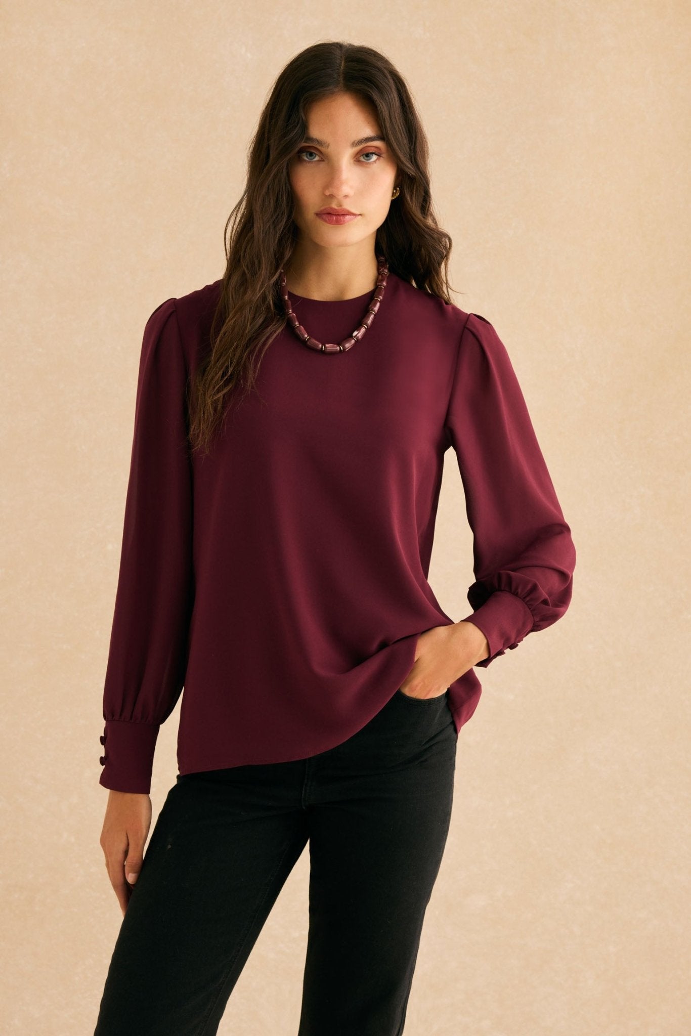 Blusa BALLESTA Burdeos Monastrell - BIMANI