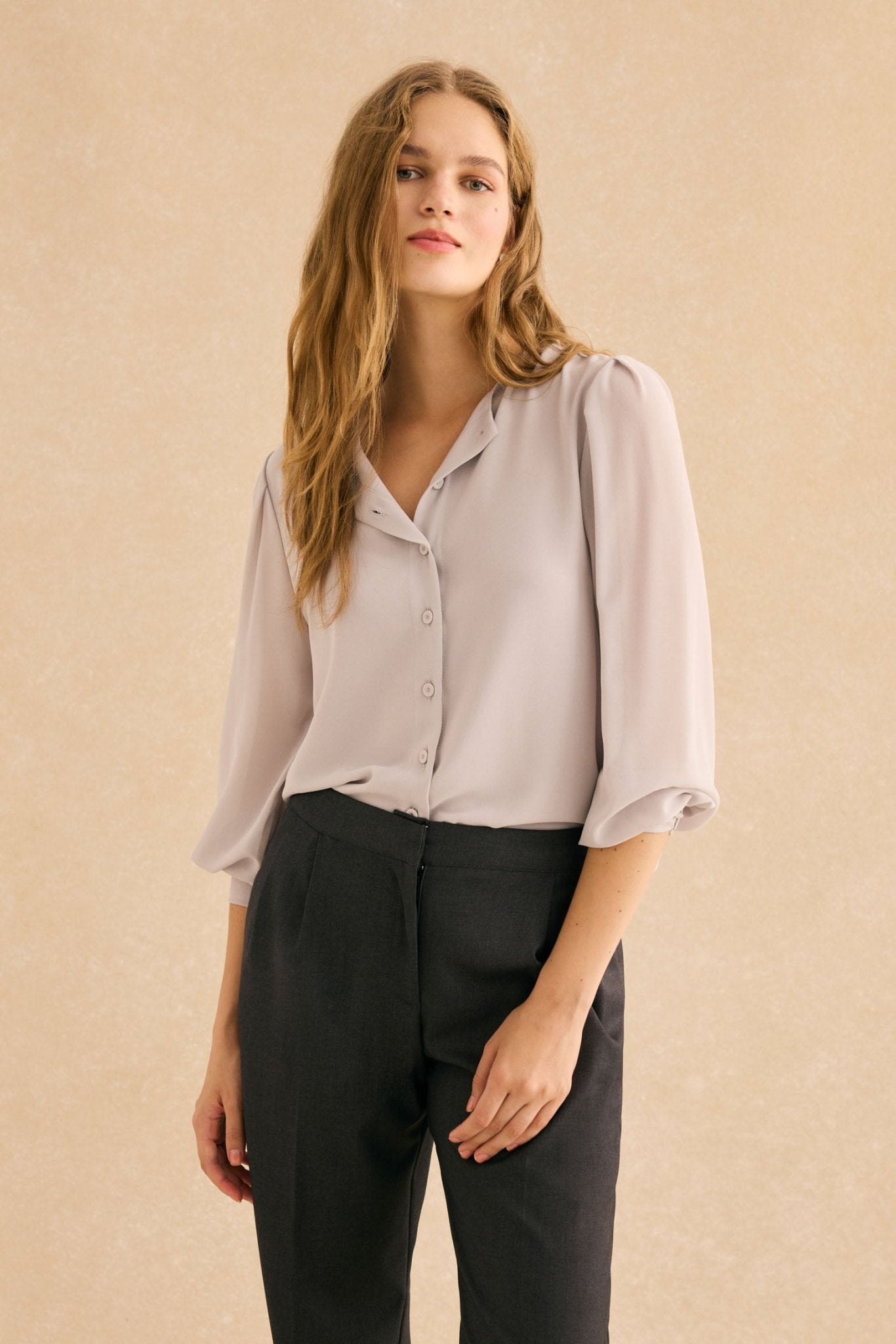 Blusa BALLESTA Gris Perla - BIMANI