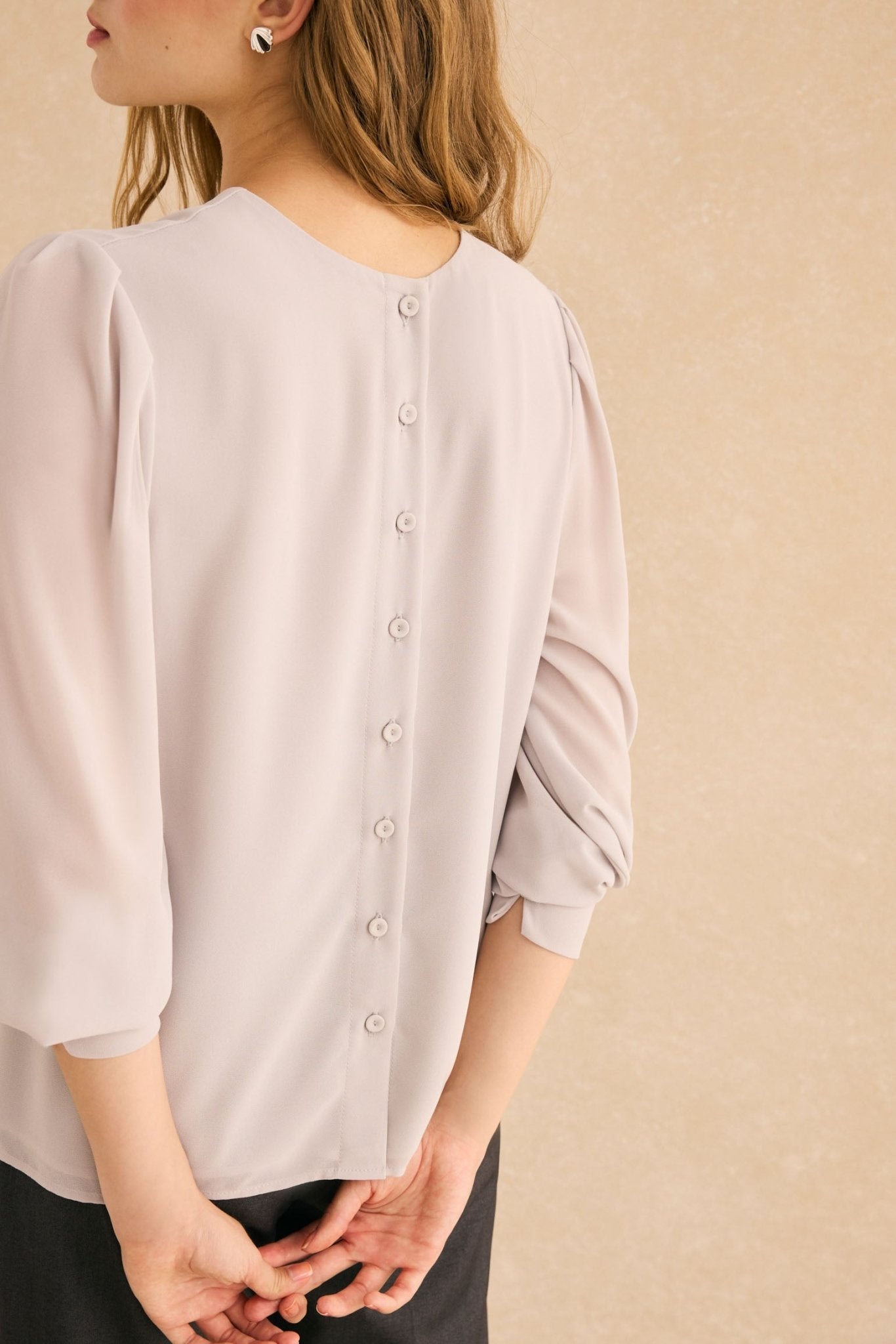 Blusa BALLESTA Gris Perla - BIMANI