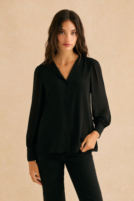 Blusa BALLESTA Negro Magnético - BIMANI