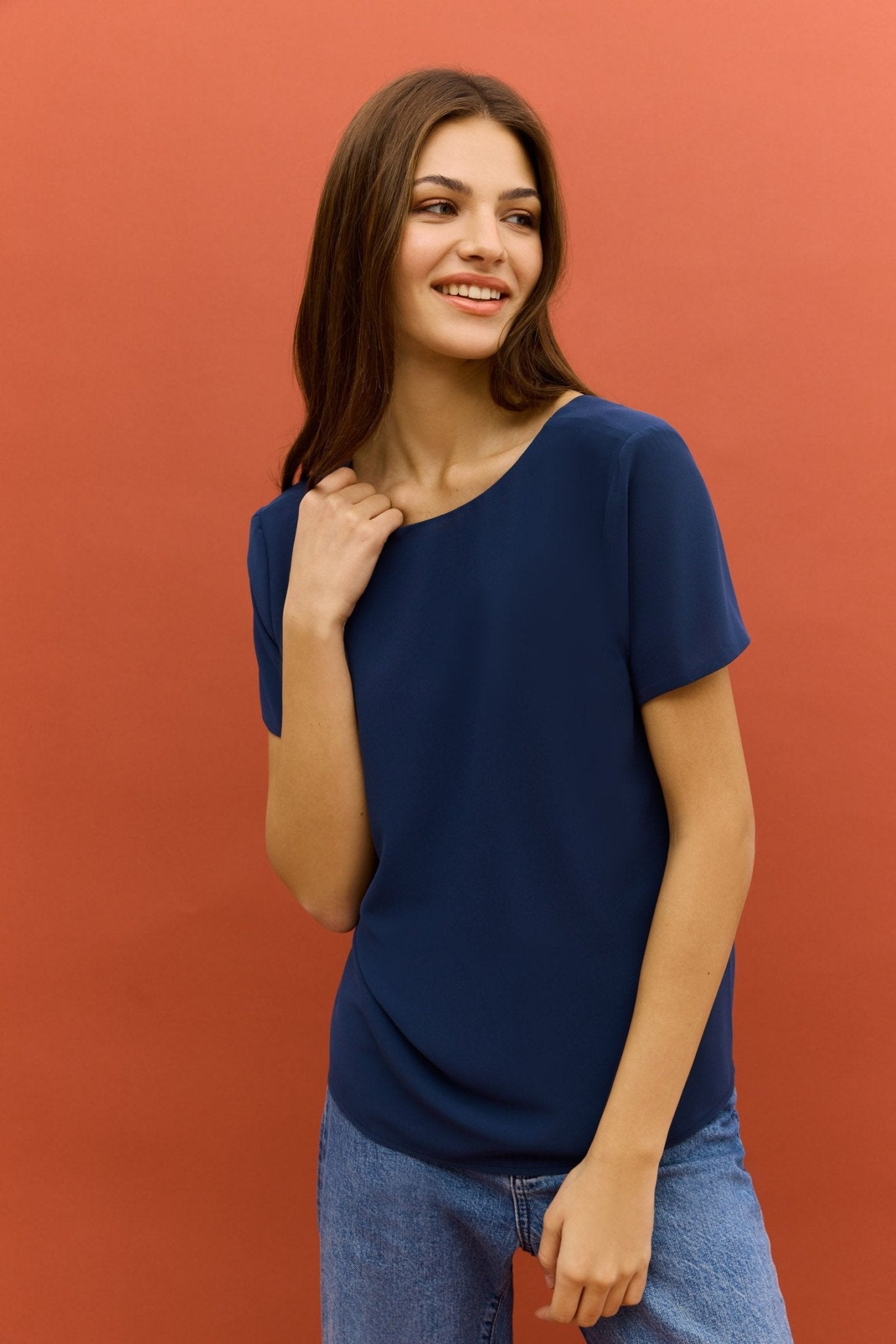 Blusa CALA Azul Cantábrico - BIMANI