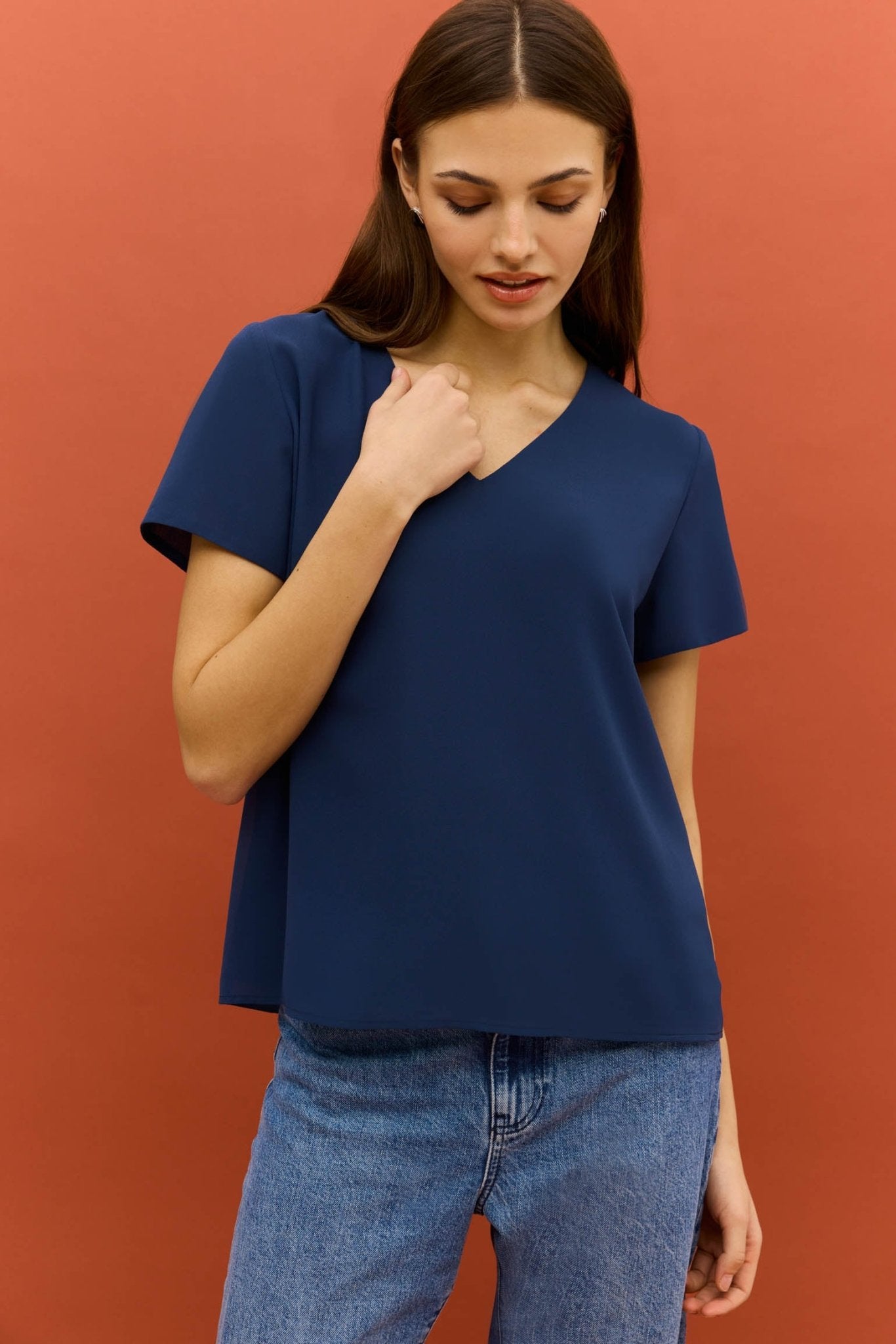 Blusa CALA Azul Cantábrico - BIMANI
