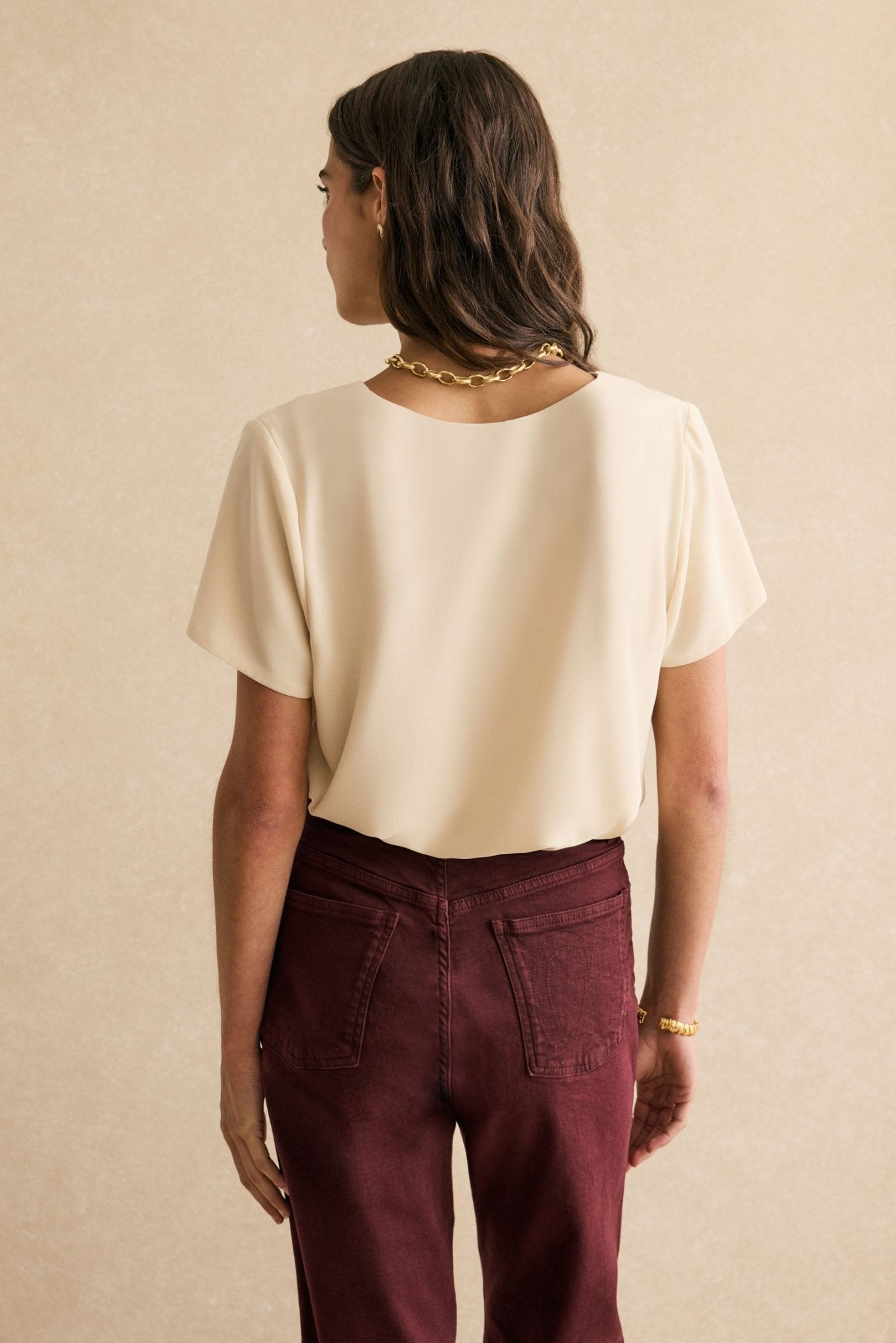 Blusa CALA Beige Caliza - BIMANI